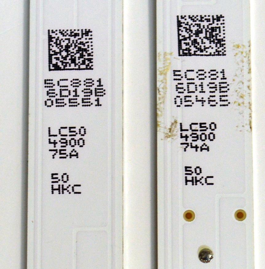 KIT DE LEDS ORIGINAL PARA TV LG 4 PIEZAS / NUMERO DE PARTE LC50490074A / LC50490075A / LEDAZ_50UA75_A_TYPE_REV00_240605 / LEDAZ_50UA75_B_TYPE_REV00_240605 / 50HKC / PANEL NC500DQG-VHPH1 / DISPLAY PT500GT04-9 / MODELO 50UA7700AUA / 50UA7500PSA - Imagen 3