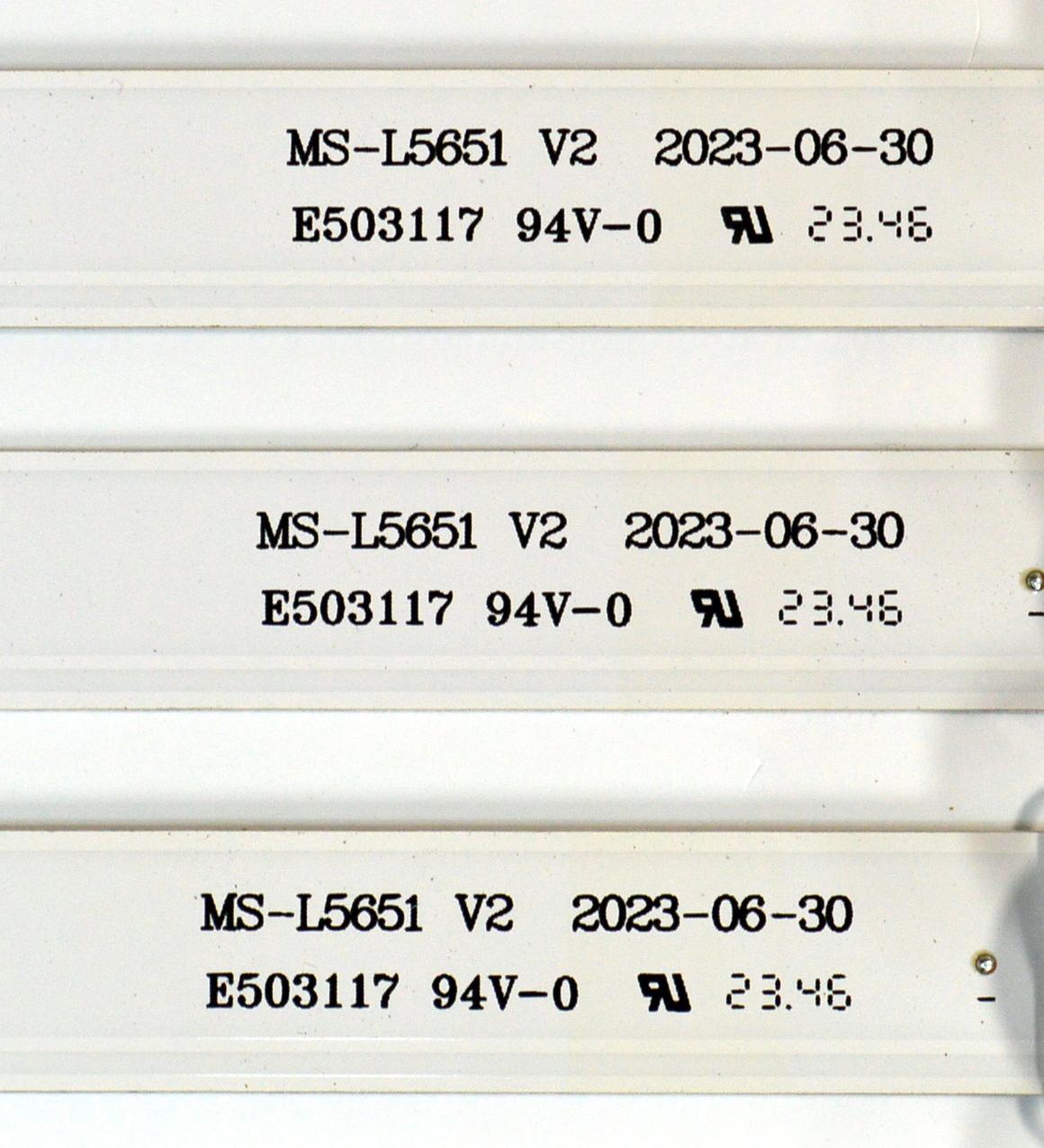 KIT DE LEDS ORIGINAL PARA TV PROSCAN 12 PIEZAS / NUMERO DE PARTE MS-L5651 V2 / R72-70D04-010 / A4 M240 H C 7S / 21M0100D3MU1003083199 / PANEL D70-C20 / DISPLAY JE695R3HC2LZX / MODELO PWOSU7045 - Imagen 3