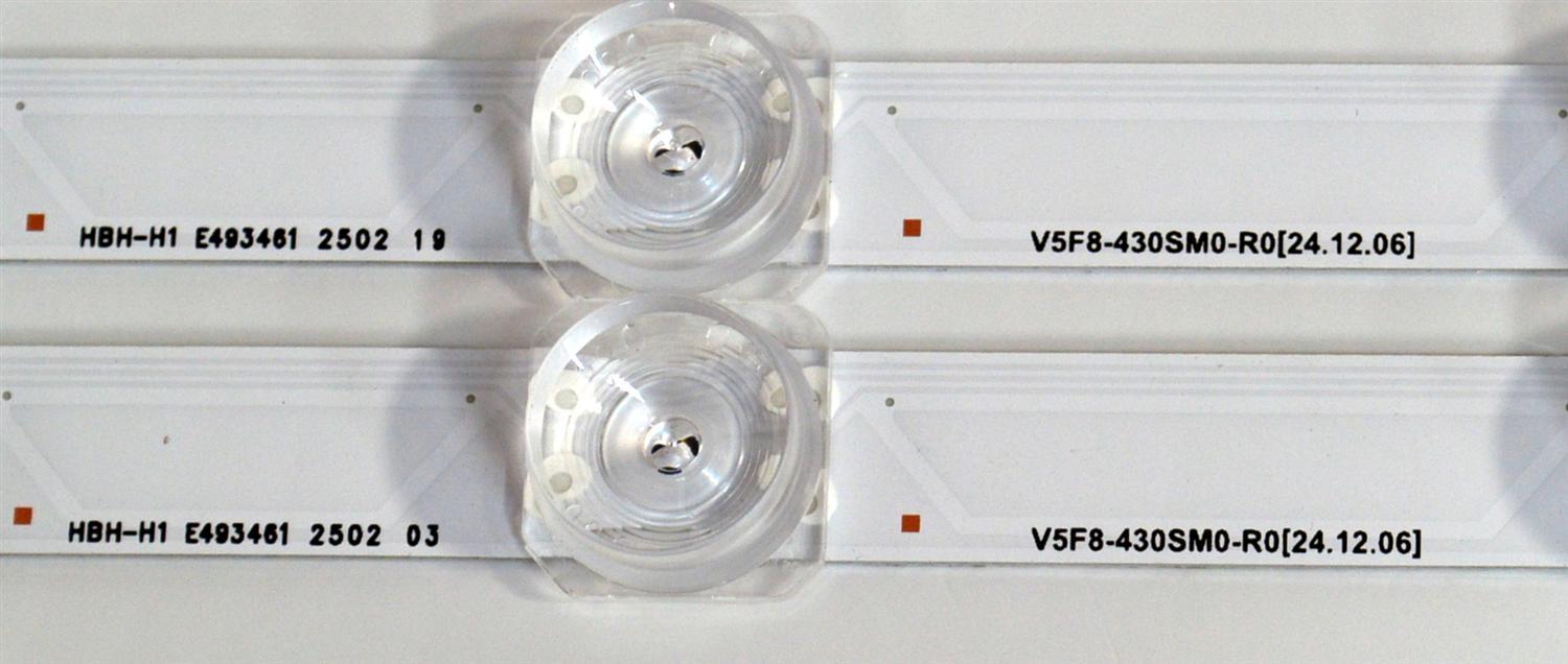 KIT DE LEDS ORIGINAL PARA TV SAMSUNG 2 PIEZAS / NUMERO DE PARTE BN96-60372A / V5F8-430SM0-R / 60372A / HBH-H1 / PANEL CY-BF043HGNV3H / DISPLAY V430DJ1-Q01 4E7 / BN96-59942A / MODELO UN43U8000FBXZA / UN43U8000FBXZA DD02 - Imagen 3