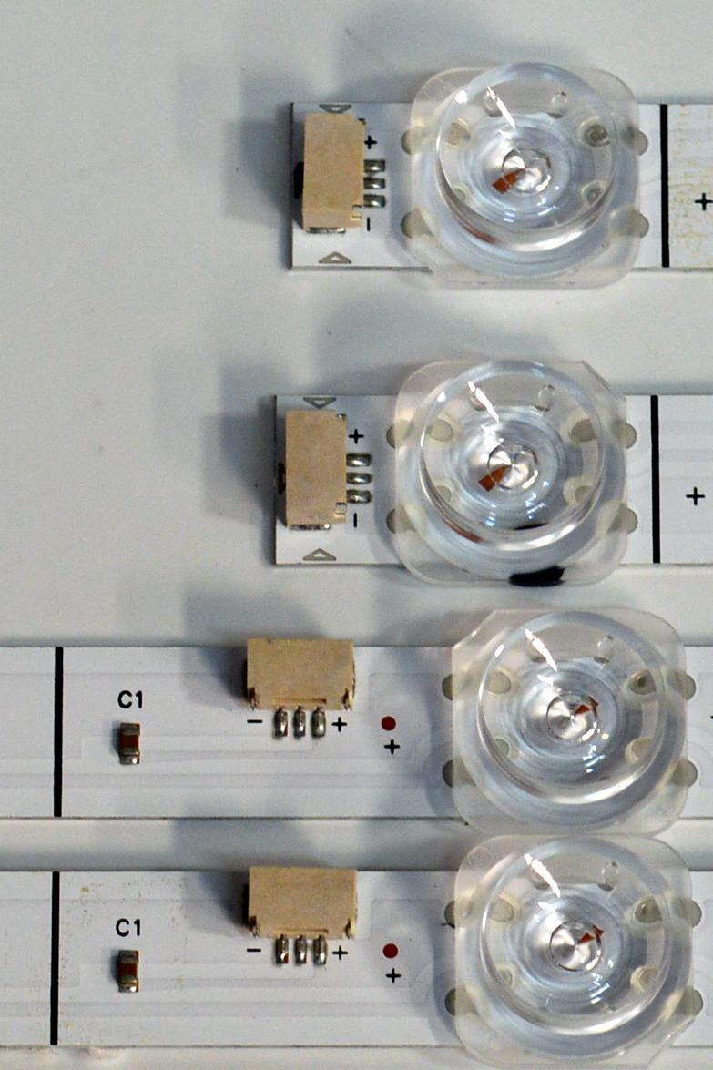 KIT DE LEDS ORIGINAL PARA TV TCL 4 PIEZAS / NUMERO DE PARTE 55HR332M06B2 / 55HR332M11A2 / 55HR332M06B2 V0 / 55HR332M11A2 V0 / 55TN2L2 B 6EAX2-D09 / 55LJ A 11EAX2-D09 / LM2AB08U0C / HY-7000 S / PANEL LVU550NDAL / DISPLAY ST5461D20-9 V2.1 / MODELO 55Q77K - Imagen 4