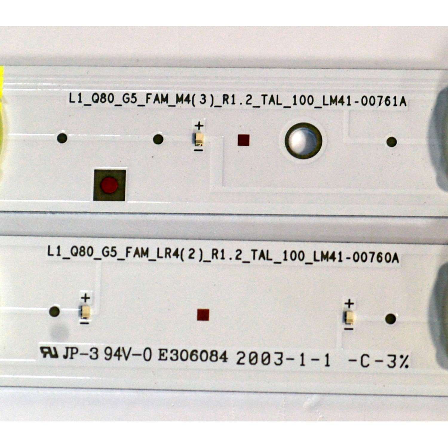 KIT DE LEDS ORIGINAL NUEVOS PARA TV SAMSUNG 42 PIEZAS / NUMERO DE PARTE BN96-48129A / BN96-48130A / LM41-00761A / LM41-00760A / L1_Q80_G5_FAM_M4(3)_R1.2_TAL_100 / L1_Q80_G5_FAM_LR4(2)_R1.2_TAL_100 / PANEL CY-TR075FLAV2H / MODELO QN75Q80RAFXZA - Imagen 3