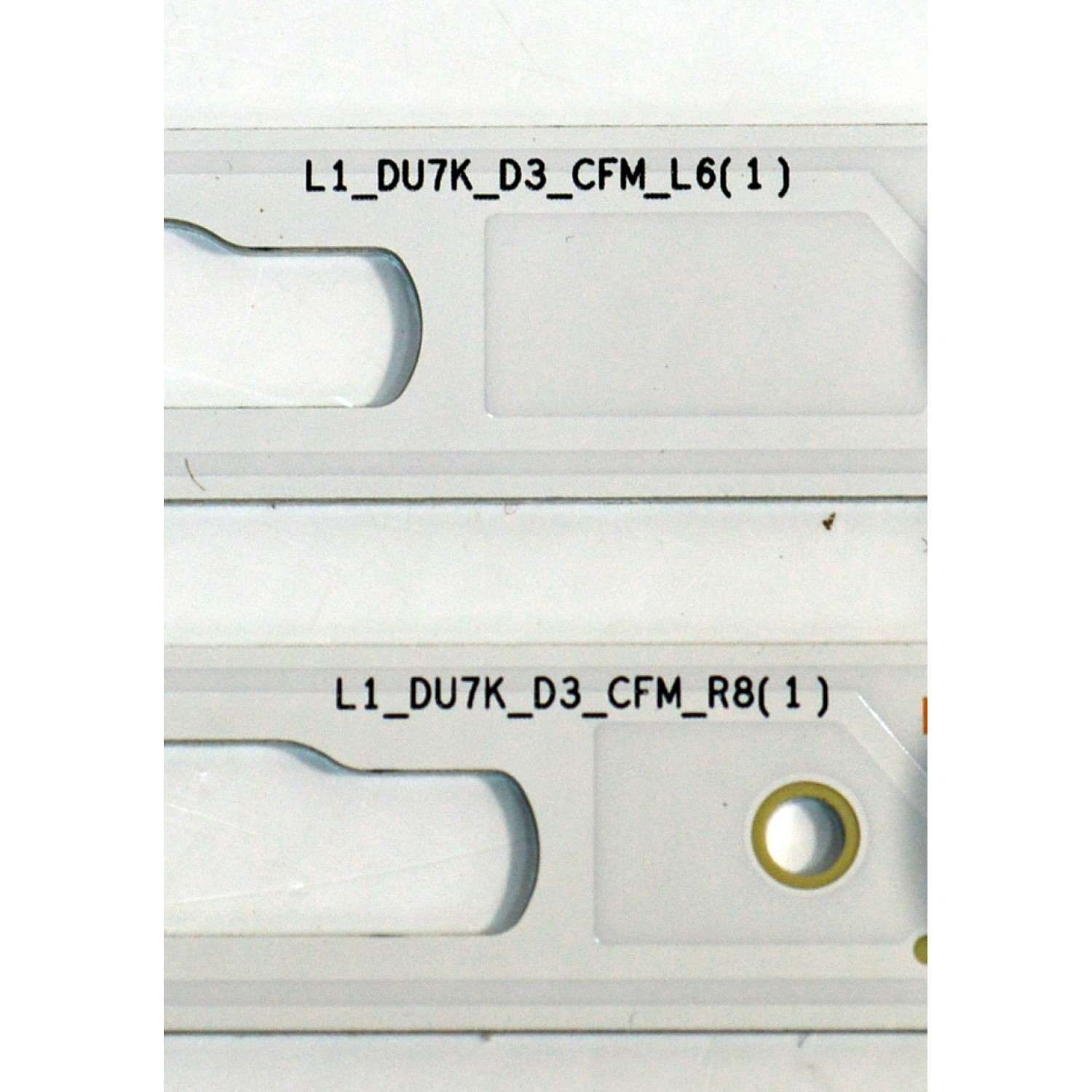 KIT DE LEDS ORIGINAL PARA TV SAMSUNG 4 PIEZAS / NUMERO DE PARTE BN96-58282A / BN96-58283A / LM41-01143A / LM41-01144A / L1_DU7K_D3_CFM_R8(1) R1.2_XB3_100_6Pi LM41-01144A / PANEL CY-BD043HGCV2H / DISPLAY PT430GT01-8 VER.1.1 / MODELO UN43DU7200BXZA XB01 - Imagen 4
