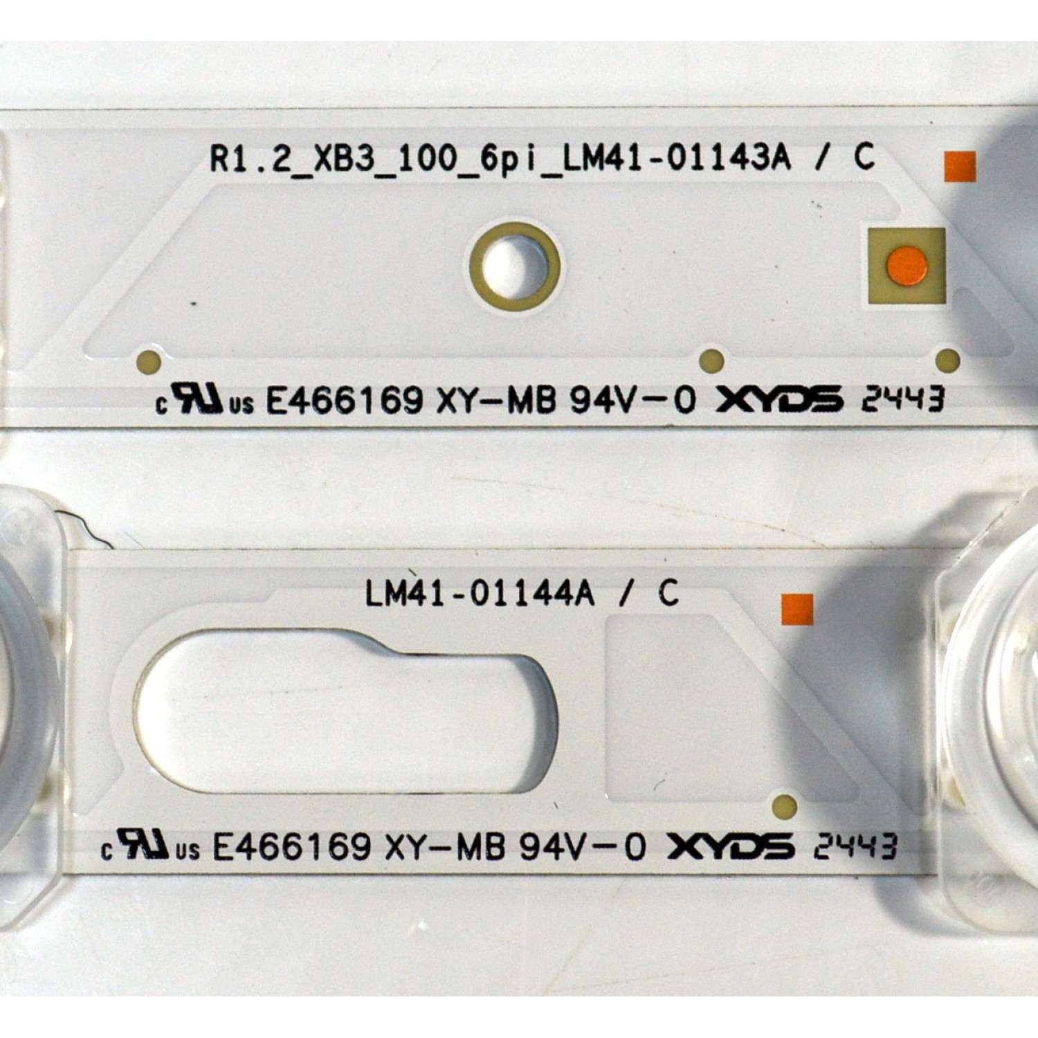 KIT DE LEDS ORIGINAL PARA TV SAMSUNG 4 PIEZAS / NUMERO DE PARTE BN96-58282A / BN96-58283A / LM41-01143A / LM41-01144A / L1_DU7K_D3_CFM_R8(1) R1.2_XB3_100_6Pi LM41-01144A / PANEL CY-BD043HGCV2H / DISPLAY PT430GT01-8 VER.1.1 / MODELO UN43DU7200BXZA XB01 - Imagen 2