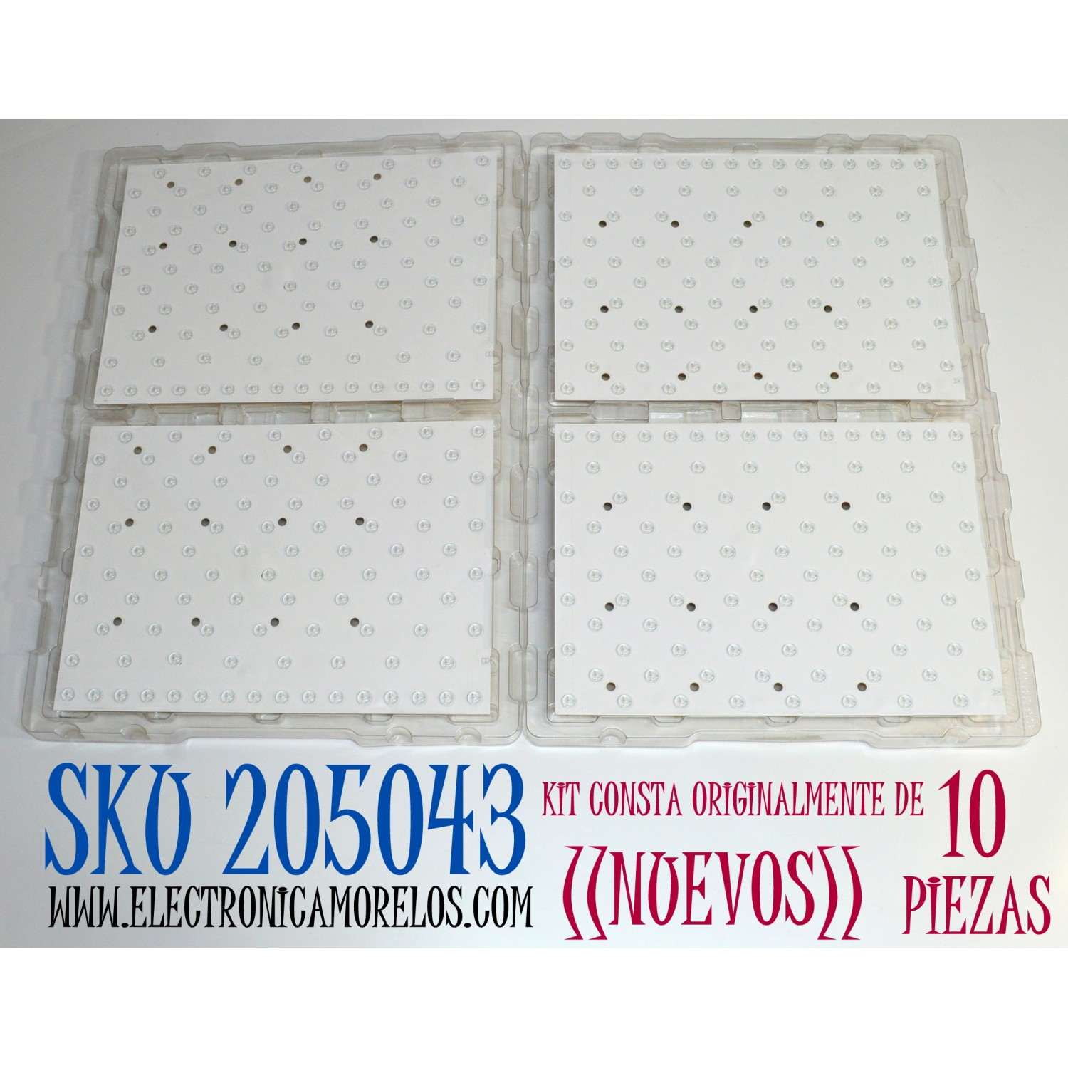 KIT DE LEDS ORIGINAL NUEVOS PARA TV SAMSUNG 10 PIEZAS / NUMERO DE PARTE BN97-14249A / BN97-14250A / BN97-14251A / LS02 / SD3BB / PANEL CY-TN065FLAV2H / MODELO QN65Q8FNBF
