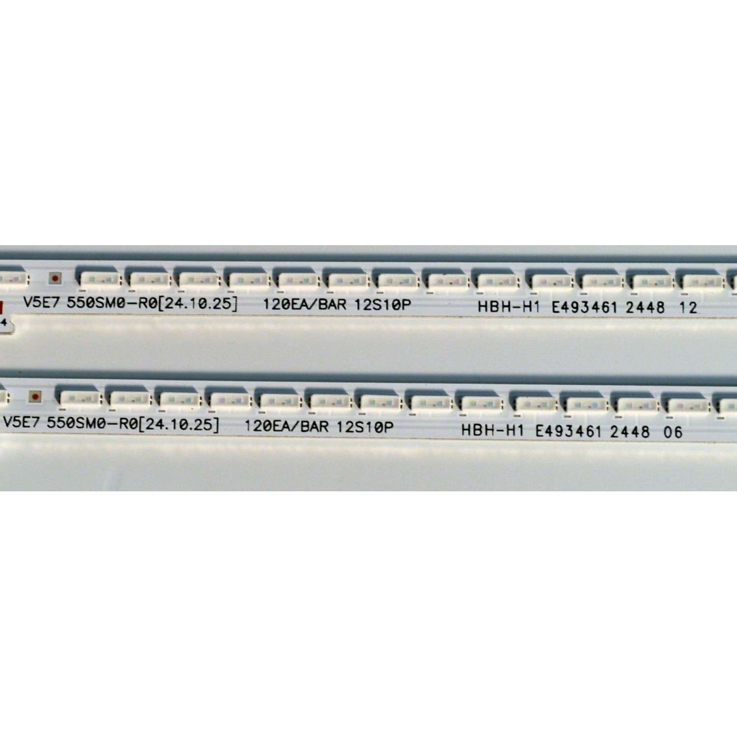KIT DE LEDS AZULES ORIGINAL PARA TV SAMSUNG 2 PIEZAS / NUMERO DE PARTE V5E7 550SM0-R0 / PANEL CY-QF055RLAV1H / DISPLAY T550QVN07.Y / BN96-60290A / MODELO QN55QN70FDXZA / QN55QN70FDXZA AA01  - Imagen 2