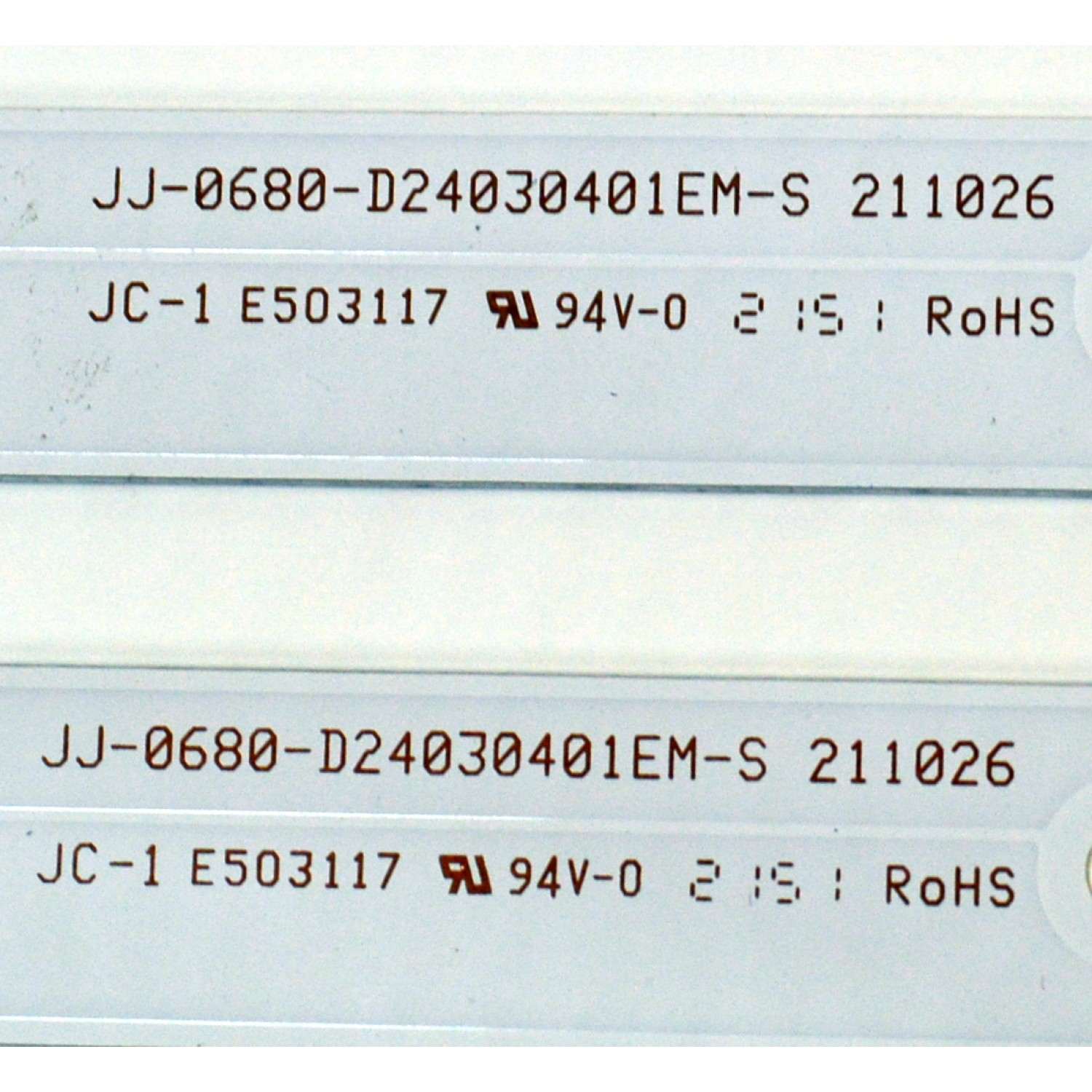 KIT DE LEDS ORIGINAL PARA TV JVC 2 PIEZAS / NUMERO DE PARTE JJ-0680-D24030401EM-S / 035-236-3030-11 / T220N3NWA75 / 230925JA5 / PANEL LVW240CMDO / DISPLAY V236BJ1-P01 REV.CB / MODELO SI24R - Imagen 4