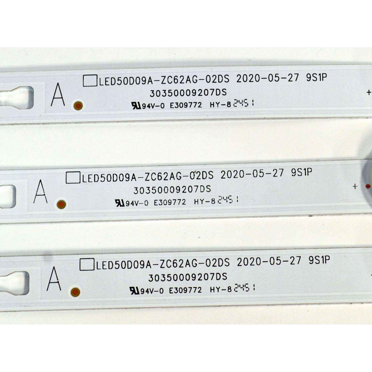 KIT DE LEDS ORIGINAL PARA TV ONN 3 PIEZAS / NUMERO DE PARTE 30350009207DS / LED50D09A-ZC62AG-02DS / 250214AB11 / 50000M83H / PANEL V500DJ7-QE1 / DISPLAY V500DJ7-QE1 REV.D5 / MODELO 100012585 50" - Imagen 2