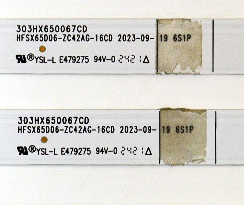 KIT DE LEDS ORIGINAL PARA TV VIZIO 6 PIEZAS / NUMERO DE PARTE 303HX650067CD / HFSX65D06-ZC42AG-16CD / 2300023007 / 70401-01953 / 240612AB04 / GC650M33 / PANEL BOEI650WQ1 / DISPLAY HV650QUB-F72 / MODELO V4K65M-0804 / V4K65M-0804 LBVF5JA - Imagen 3