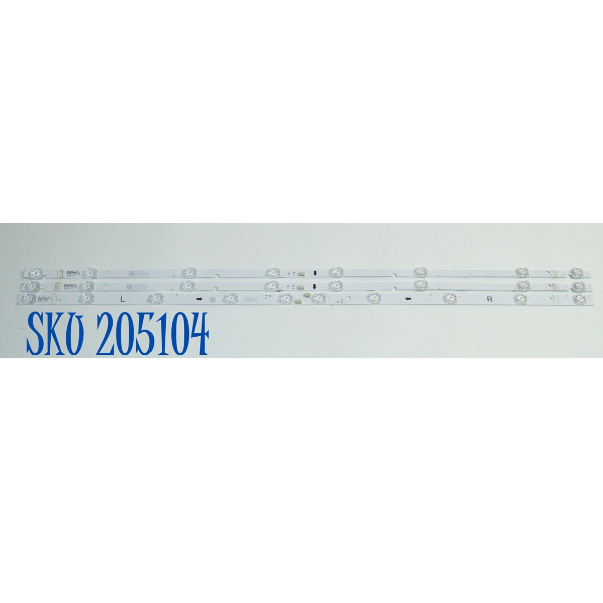 KIT DE LEDS ORIGINAL PARA TV TCL 3 PIEZAS / NUMERO DE PARTE 43HR332M08A1 / 43HR332M10B1 / 43HR332M08A1 V3 / 43HR332M10B1 V4 / 43LJ 10X1 B -C01 / 43LJ 8X2 A-C01 / LK2AB10U2B / B0101-001404-C00 / PANEL LVU430NDJL / DISPLAY PT430GT03-1 / MODELO 43S551G