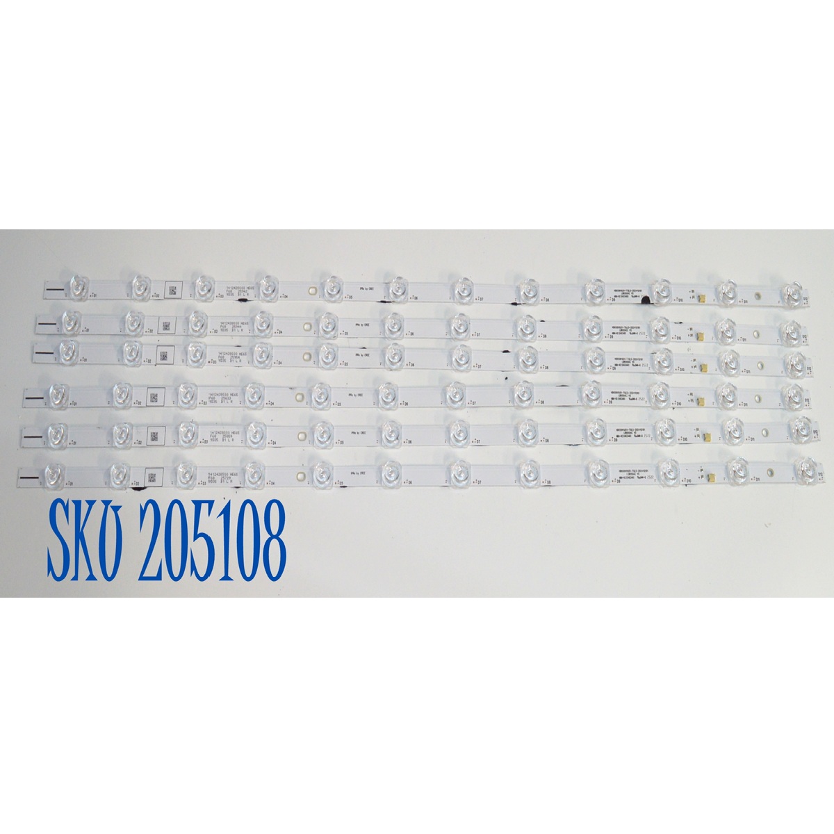 KIT DE LEDS ORIGINAL PARA TV HISENSE 6 PIEZAS / NUMERO DE PARTE LB650AC / LB650AC V0 / HD650K1U51-T0L5-2024112101 / 1412428S00 HE65 / PANEL HD650K1U51-T0L5B\ROH / DISPLAY T650QVN07.5 / MODELO 65QD65QV / 65QD65QV 65Q60QUV
