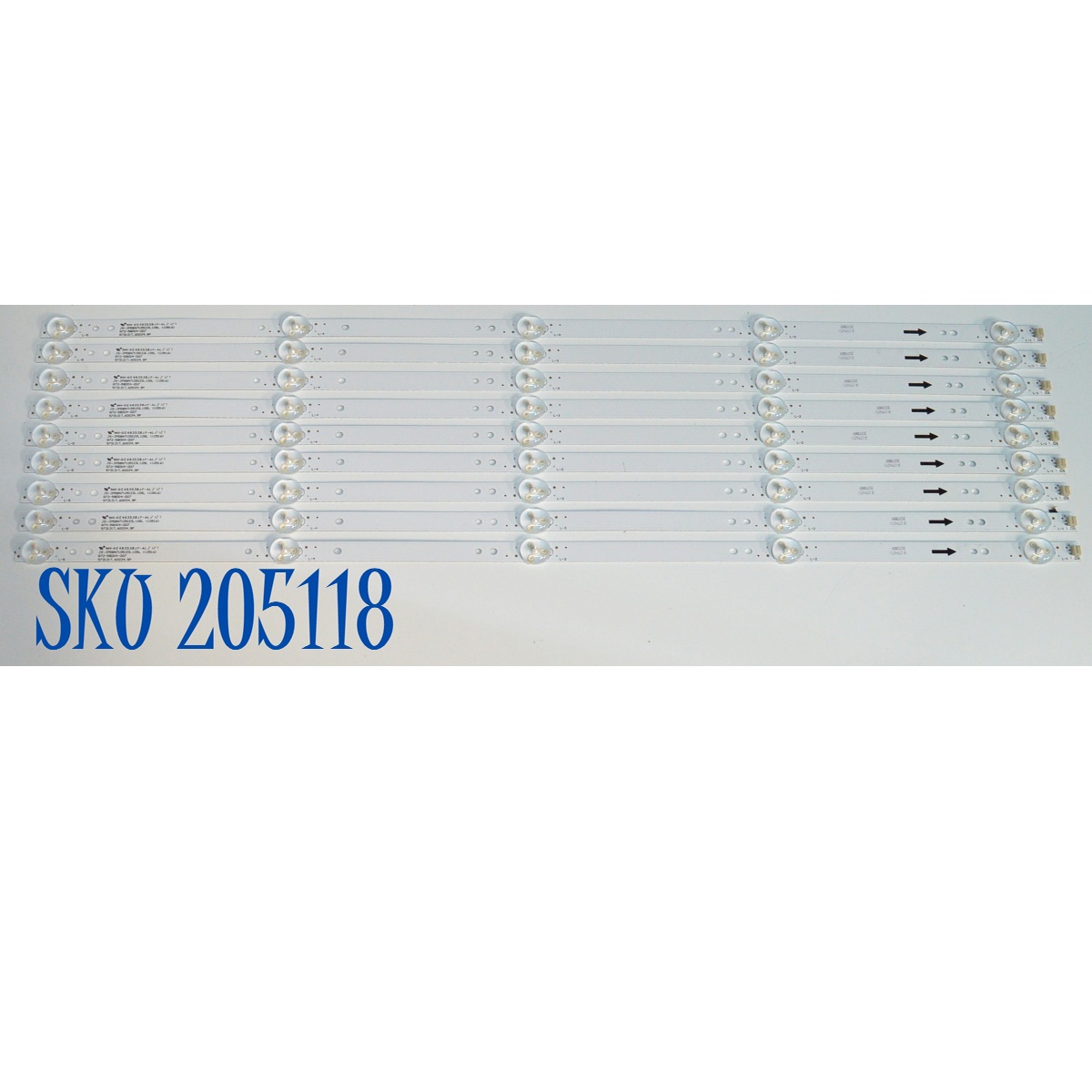 KIT DE LEDS ORIGINAL PARA TV EVL 9 PIEZAS / NUMERO DE PARTE JP58A71051ER / JS-JP58A71051ER.105L / R72-58D04-007 / 573121T.60034.9P / PANEL D58-A30 / PT580GT03-1 / DISPLAY PT580GT03-1 VER.1.0 / MODELO 58EVLS4