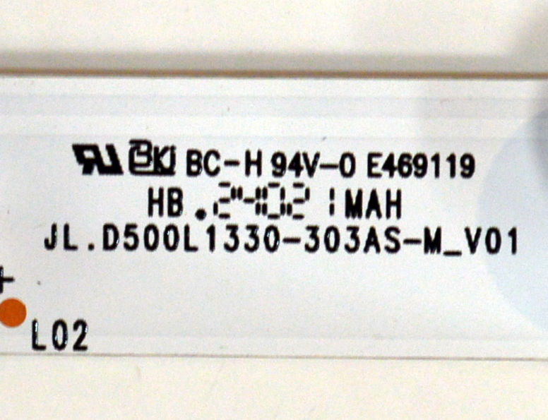 LED ORIGINAL PARA TV EVL 1 PIEZA / NUMERO DE PARTE JL.D500L1330-303AS-M / JL.D500L1330-303AS-M_V01 / 1.3.10705000339\MC / PANEL CV500U2-T01 / DISPLAY CV500U2-T01 REV:02 / MODELO 50EVLS4 - Imagen 4