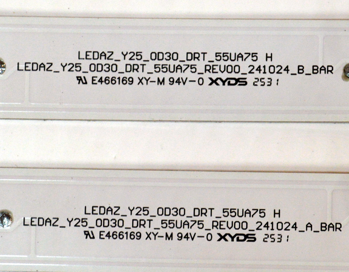 KIT DE LEDS ORIGINAL PARA TV LG 4 PIEZAS / NUMERO DE PARTE EAV30055001 / EAV30054901 / LEDAZ_Y25_0D30_DRT_55UA75 H / LEDAZ_Y25_0D30_DRT_55UA75_REV00_214021_A_BAR / PANEL NC550DQG-AAPH3 / DISPLAY LC550EQC (ST)(A1) / MODELO 55UA8000PSB / 55UA8000PSB.BWMYLKR - Imagen 4