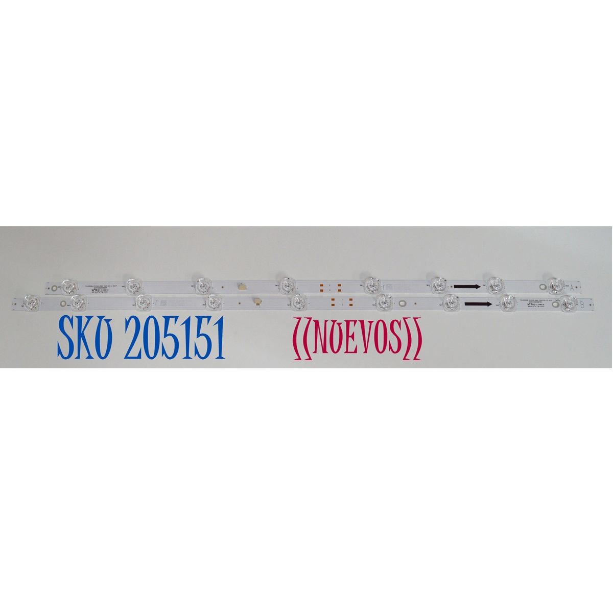KIT DE LEDS ORIGINAL NUEVOS PARA TV / 2 PIEZAS / NUMERO DE PARTE TCL65D08A / TCL65D09B / TCL65D08A-ZC42AG-09DH / TCL65D09B-ZC42AG-09DH / 303TC650088DH / 303TC650087DH / 4L-ZX065T-ZC061C / 4L-ZX065T-ZC062C / TC650MC8 / TC650MC7 / 2300024336 / 250811BD05 / MODELO 65"