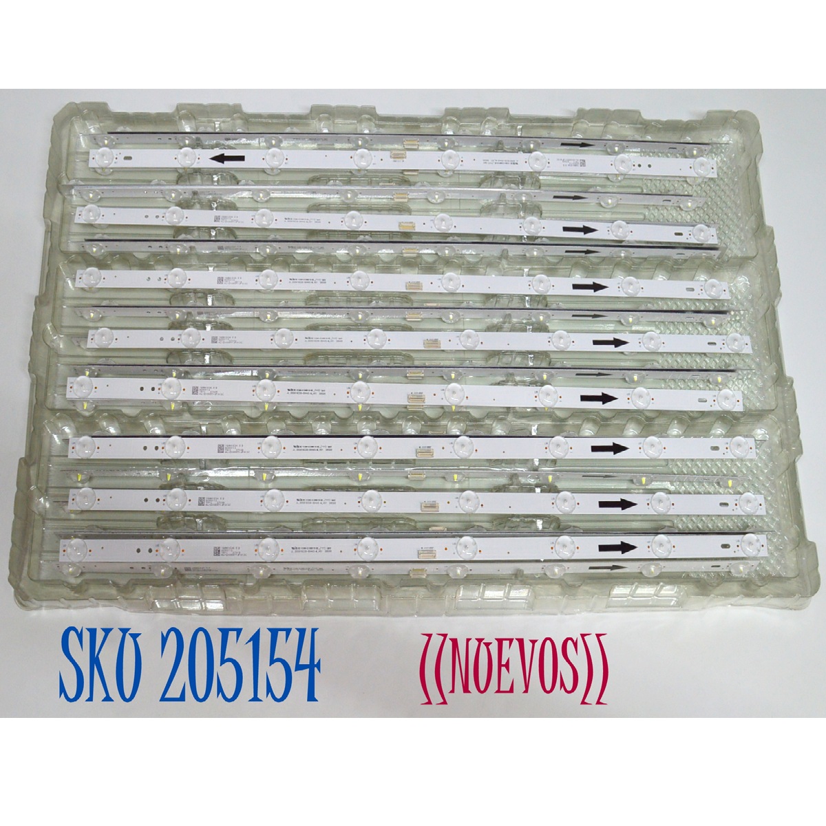 KIT DE LEDS ORIGINAL NUEVOS PARA TV / NUMERO DE PARTE JL.D55018330-004AS-M / JL.D55018330-004AS-M_V01 / D8500 / 16AN1S34.5 B / 4L-ZX055T-JF013C / MODELO 55"