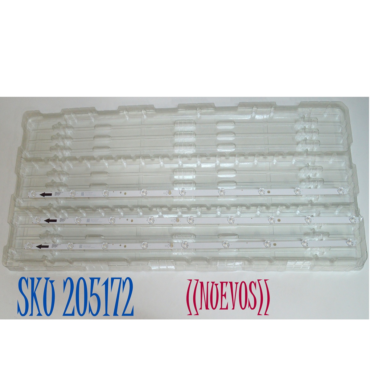 KIT DE LEDS ORIGINAL NUEVOS PARA TV YANDEX 3 PIEZAS / NUMERO DE PARTE 43HR332M09N02 / 43HR332M09N02 V1 / 43D6200 YAG 9EAX3-E16 / 4L-ZX043T-HR021X / LM7B11R0C / MODELO 43YNDX-00074