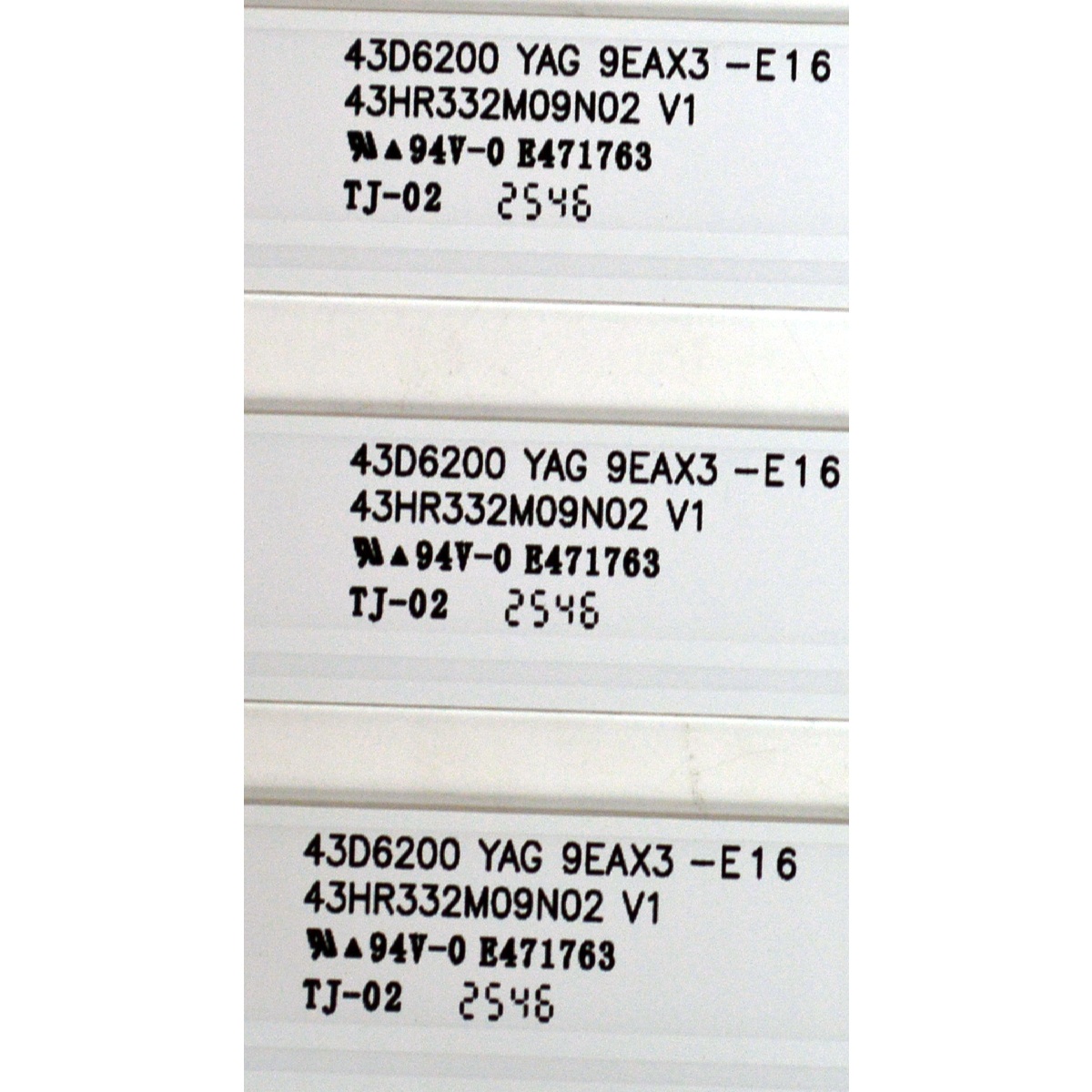 KIT DE LEDS ORIGINAL NUEVOS PARA TV YANDEX 3 PIEZAS / NUMERO DE PARTE 43HR332M09N02 / 43HR332M09N02 V1 / 43D6200 YAG 9EAX3-E16 / 4L-ZX043T-HR021X / LM7B11R0C / MODELO 43YNDX-00074 - Imagen 4