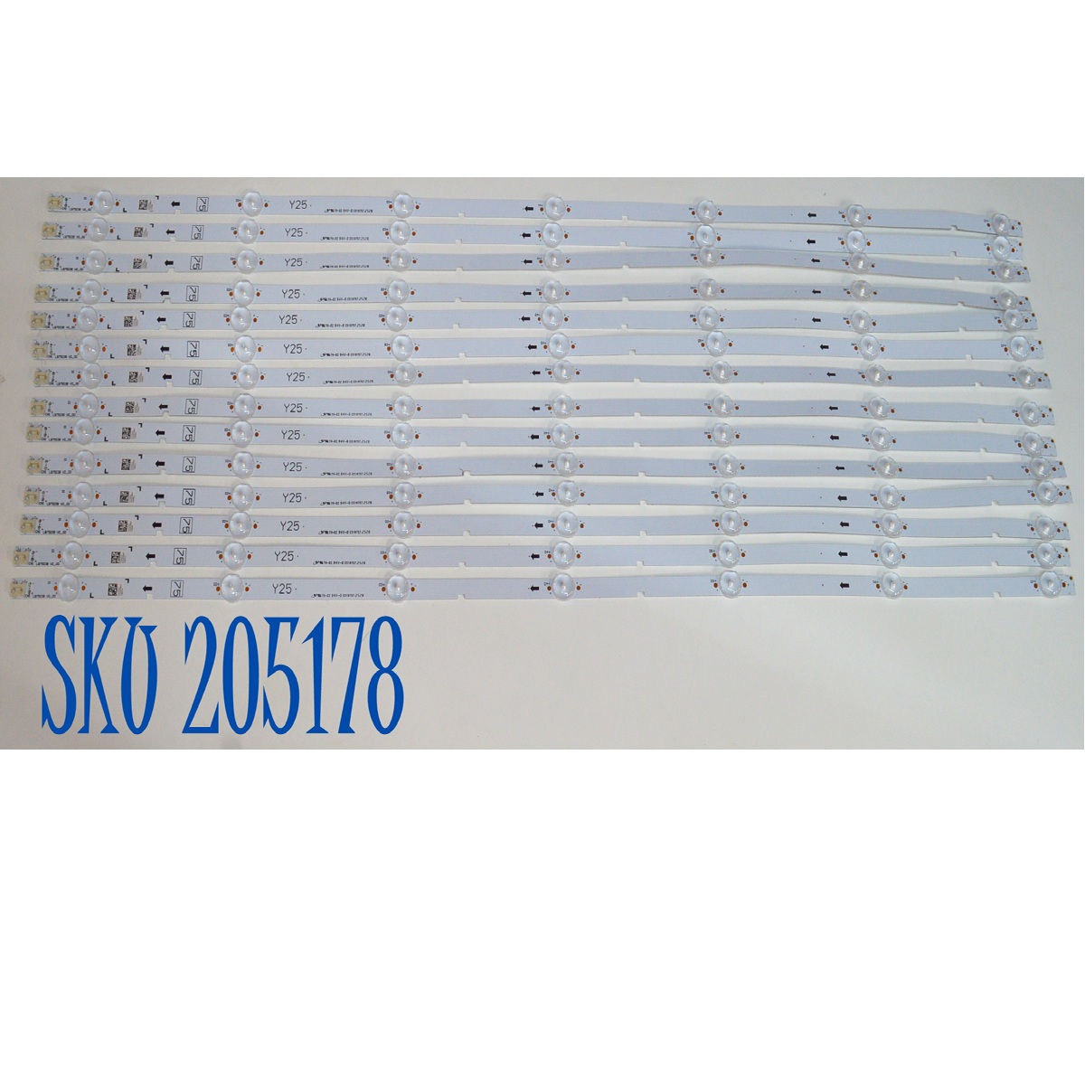 KIT DE LEDS ORIGINAL PARA TV SONY 14 PIEZAS / NUMERO DE PARTE LB7503B / LB7503B V0_00 / LS75DLS / 125Q7XBA7 / DISPLAY HV750QUB-F9M / MODELO K-75S20CM2 / K75S20CM2