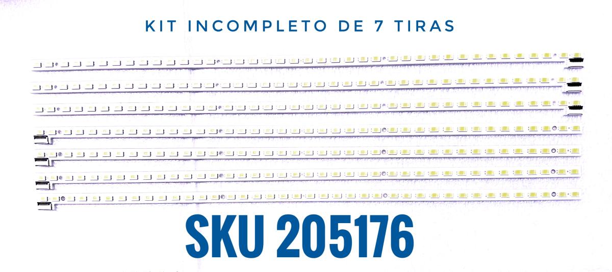 KIT DE LEDS ORIGINAL PARA TV VIZIO (INCOMPLETO DE 7 TIRAS) / NUMERO DE PARTE 57T01-01B / 57T01-02B / TT-57T01001-B5222 / TT-57T01002-B5222 / MODELO XVT3D580CM