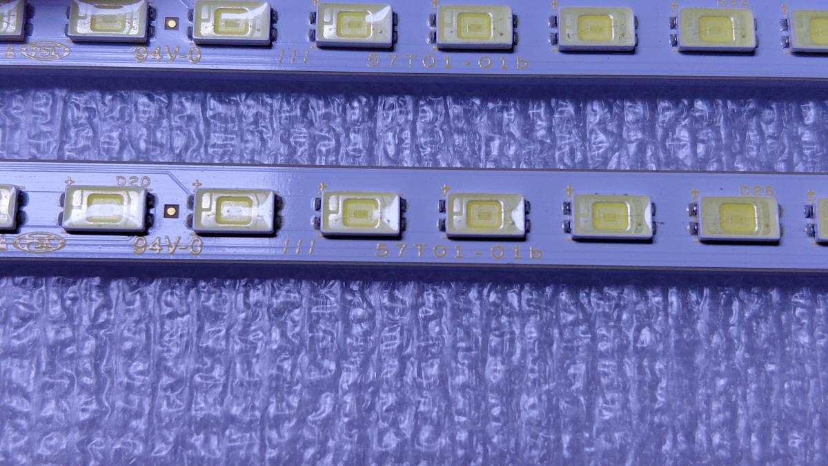 KIT DE LEDS ORIGINAL PARA TV VIZIO (INCOMPLETO DE 7 TIRAS) / NUMERO DE PARTE 57T01-01B / 57T01-02B / TT-57T01001-B5222 / TT-57T01002-B5222 / MODELO XVT3D580CM - Imagen 2