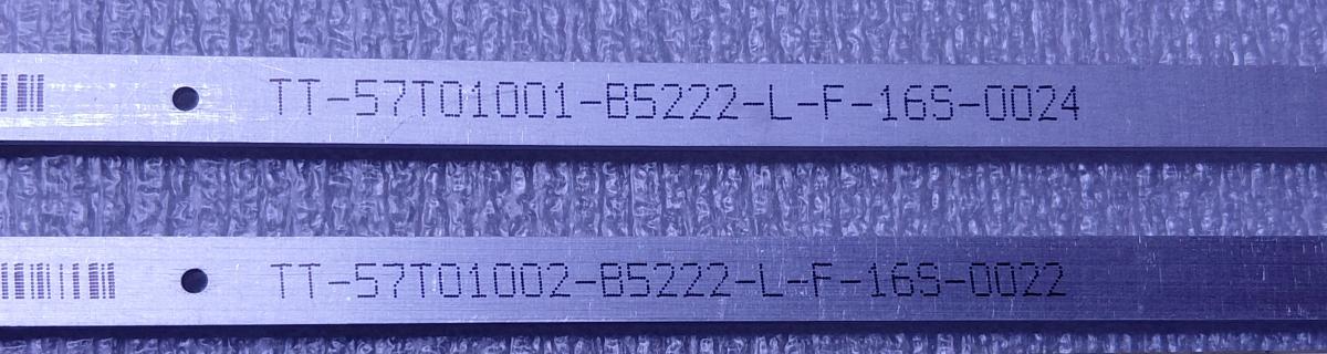 KIT DE LEDS ORIGINAL PARA TV VIZIO (INCOMPLETO DE 7 TIRAS) / NUMERO DE PARTE 57T01-01B / 57T01-02B / TT-57T01001-B5222 / TT-57T01002-B5222 / MODELO XVT3D580CM - Imagen 4