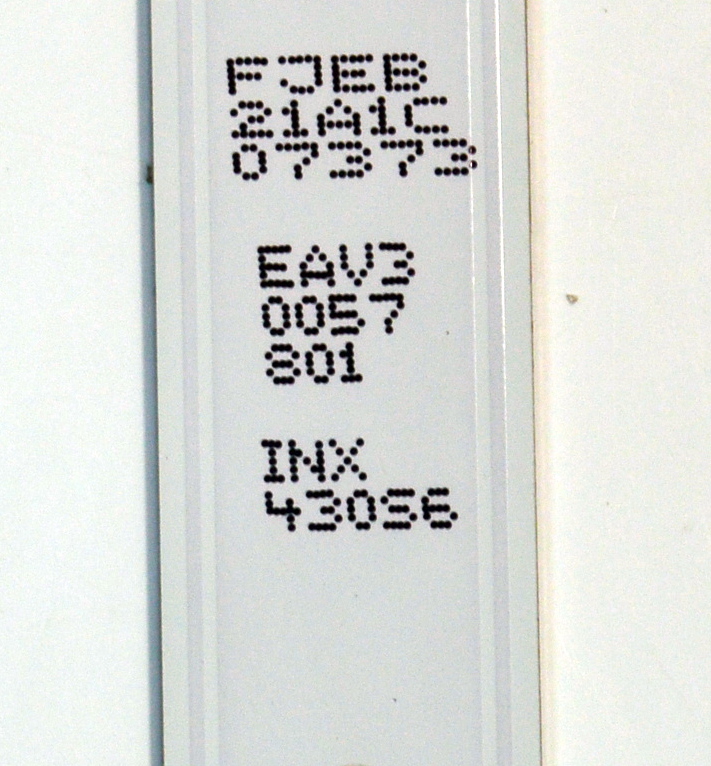 KIT DE LEDS ORIGINAL PARA TV LG 2 PIEZAS / NUMERO DE PARTE EAV30057801 / SSC_Y25 UHD OD30_43UA75_INX_S / SSC_Y25 UHD OD30_43UA75_INX_REV00_241009 / INX 43056 / PANEL NC430DQG-VXPH1 / DISPLAY V430DJ1-Q01 D REV.C8 / MODELO 43UA7500PSA / 43UA7500PSA.BWMJLKR - Imagen 3