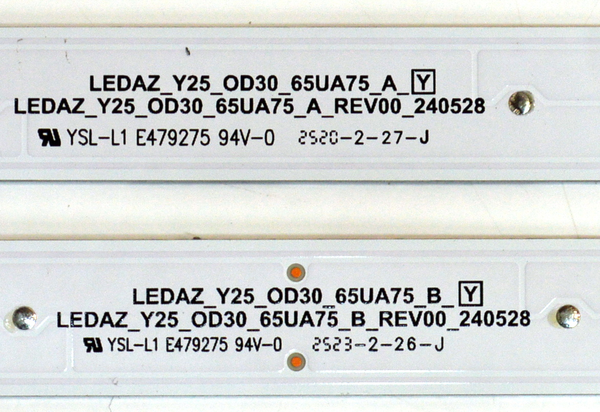 KIT DE LEDS ORIGINAL PARA TV LG 6 PIEZAS / NUMERO DE PARTE EAV30063201 / EAV30063301 / LEDAZ_Y25_OD30_65UA75_A_Y / LEDAZ_Y25_OD30_65UA75_B_REV00_240528 / PANEL NC650DQG-ABPH3 / DISPLAY HV650QUB-F9F / MODELO 65UA8000PSB / 65UA8000PSB.BWMFLKR - Imagen 4