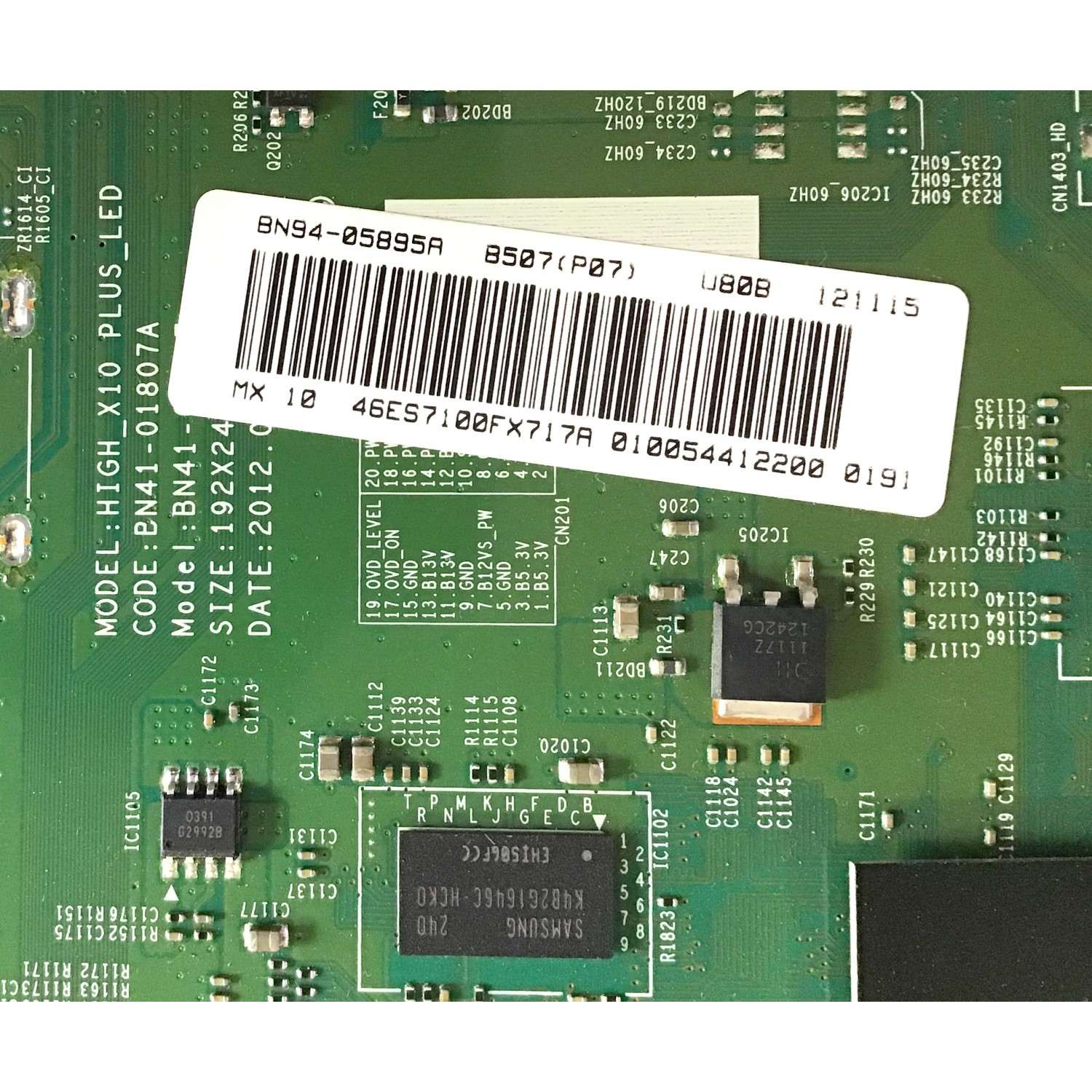 MAIN SAMSUNG / BN94-05895A / BN41-01807A / BN97-06531P / MODELO UN46ES7100FXZA US02 - Imagen 2