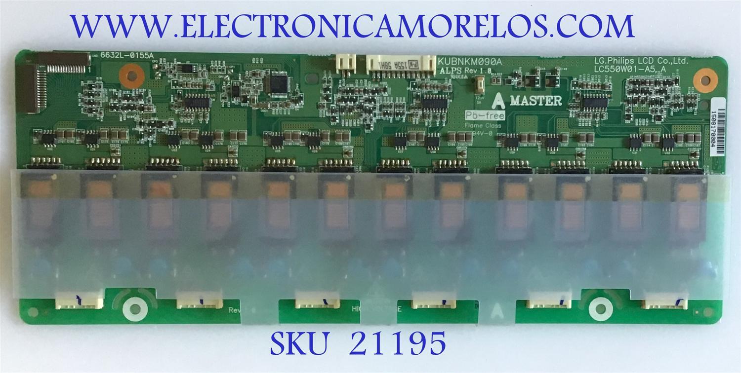 BACKLIGHT INVERTER  OLEVIA / 6632L-0155A / KUBNKM090A / PANEL LC550W01-A5K2 / MODELO 255FHD-T11
