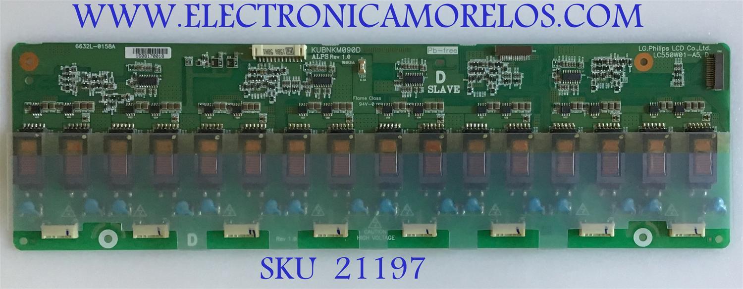 BACKLIGHT INVERTER  OLEVIA / 6632L-0158A / KUBNKM090D / PANEL LC550W01-A5K2 / MODELO 255FHD-T11