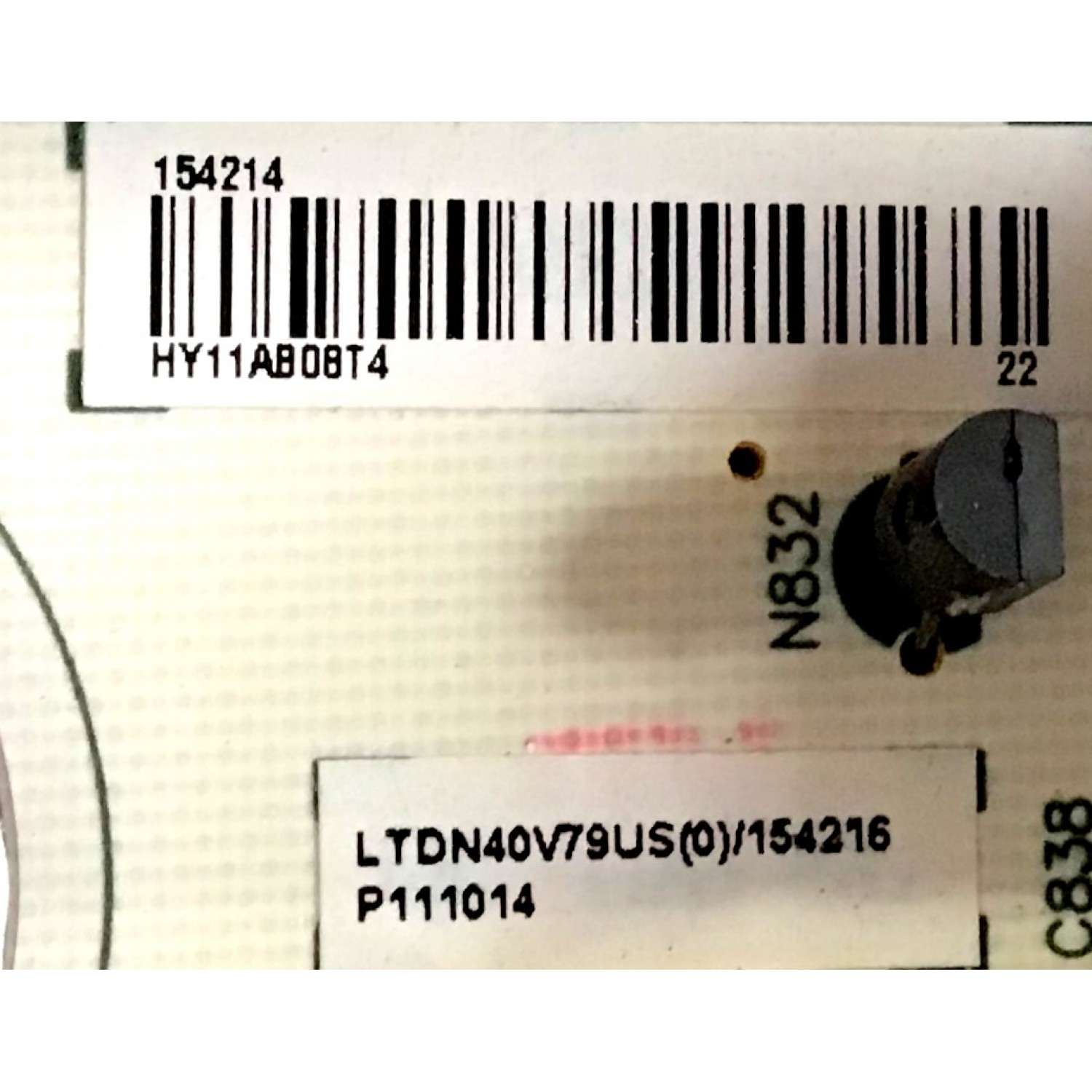 FUENTE DE PODER HITACHI  / 154214 / RSAG7.820.1673/R0H / 154216  / PANEL LTA400HM09-S03 / MODELO L40C205 - Imagen 2