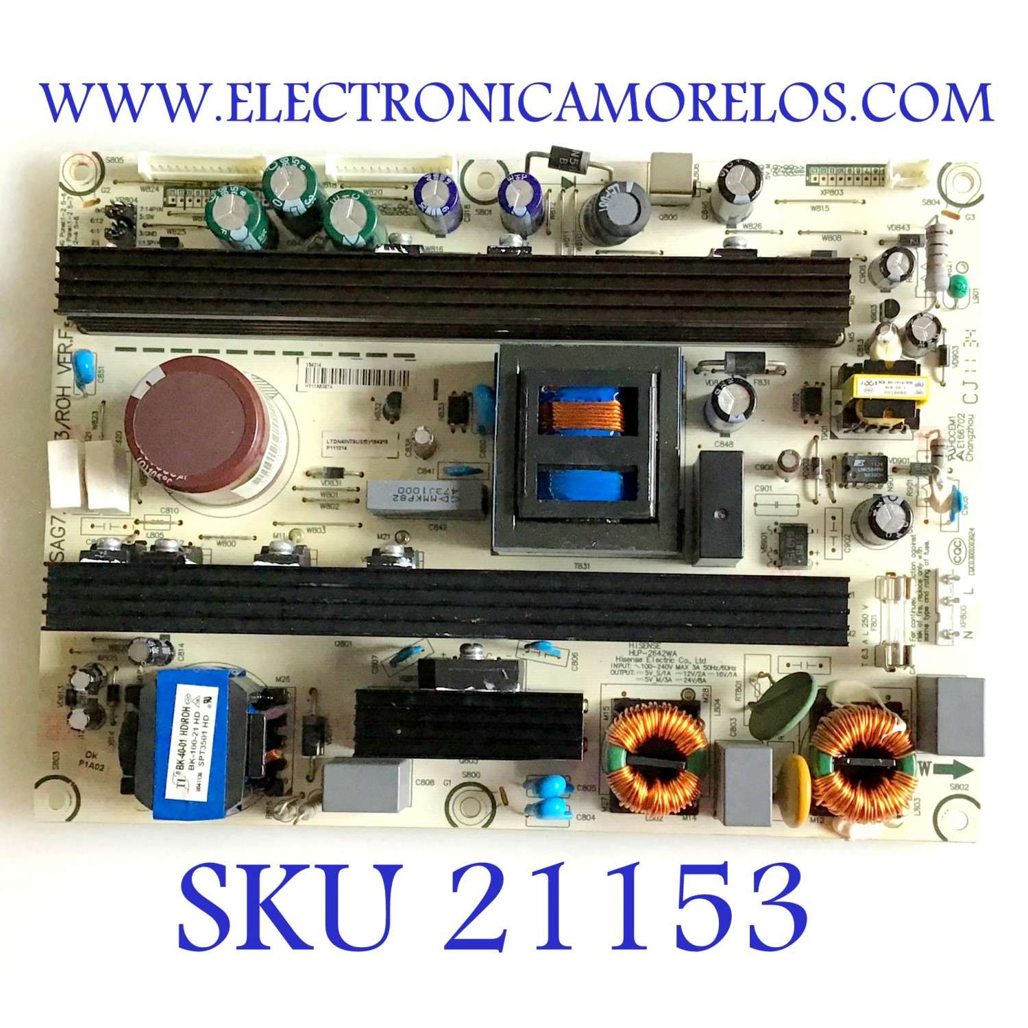 FUENTE DE PODER HITACHI  / 154214 / RSAG7.820.1673/R0H / 154216  / PANEL LTA400HM09-S03 / MODELO L40C205