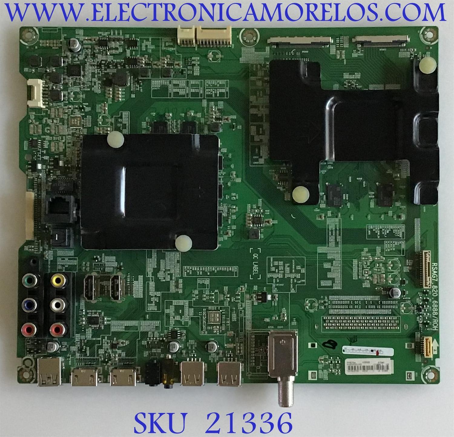 MAIN HISENSE / 212964 / RSAG7.820.6888/ROH / 210866 / PANEL HE550IU-B32 / MODELO 55H9D