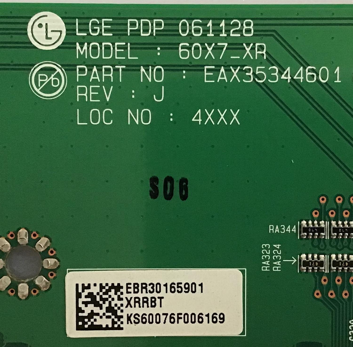 BUFFER LG / EBR30165901 / EAX35344601 /PANEL PDP60X70000 / MODELOS 60PB4DT-UB AUSLLJR / 60PC1D-UE AUSLLJR / 60PM4M-WA / 60PB4DA-UA AUSLLJR / 60XP10 / P606Y2 - Imagen 2