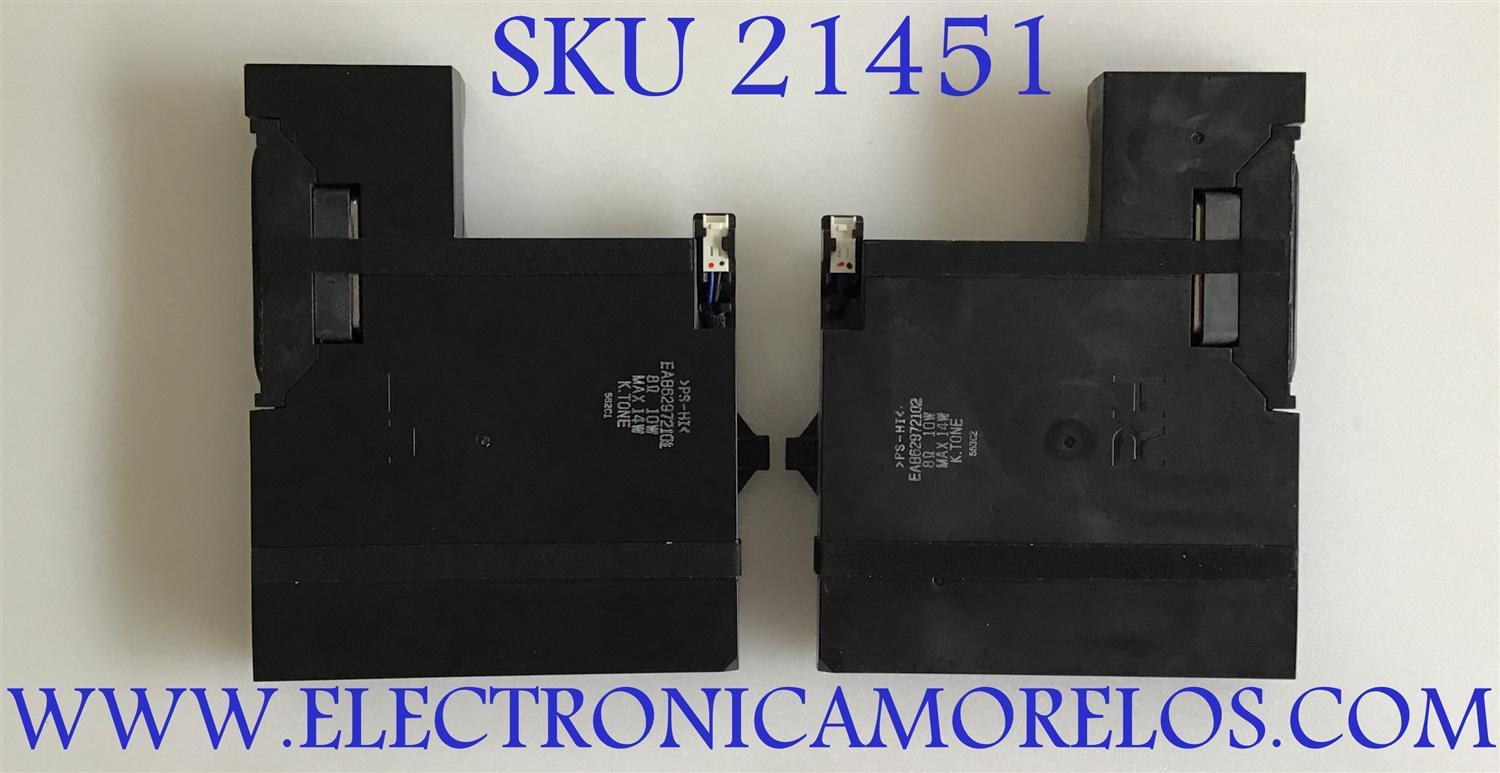 KIT DE BOCINAS PARA TV LG / EAB62972102 / EAB62972101 / MODELOS 55LB6300-U / 42LB5600-UZ / 42LB5600-UH / 55LY340C-UA / 47LY340C-UA / 50LB6300-US / 55LB6100-UG / 42LY570H-UA / 42LY340C-UA / 70LB7100-UC / 65LB7100-UB / 65LB6300-UE / 60LB7100-UT / 