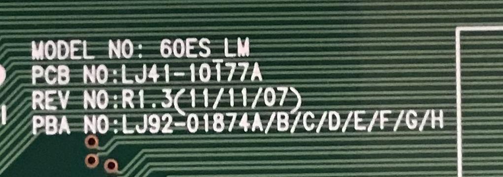 MAIN LOGICA SAMSUNG / BN96-22017A / LJ41-10177A / LJ92-01874A / 874A / PANEL S60FH-YD01 / MODELOS PN60E6500EFXZA TW02 / PN60E7000FFXZA / PN60E530A3FXZA TS02 / PN60E8000GFXZA - Imagen 3