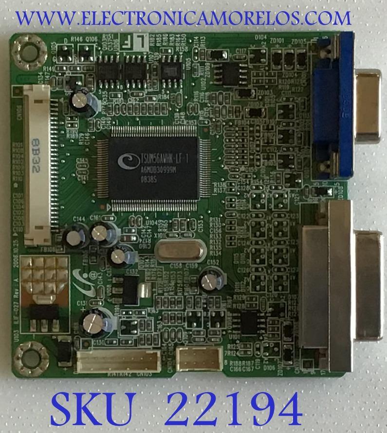 MAIN PARA MONITOR HP / 790871300A00R / 490481300600R / ILIF-027 REV:A / PANEL LM190WX1 (TL)(D1) / MODELO 19-INCH