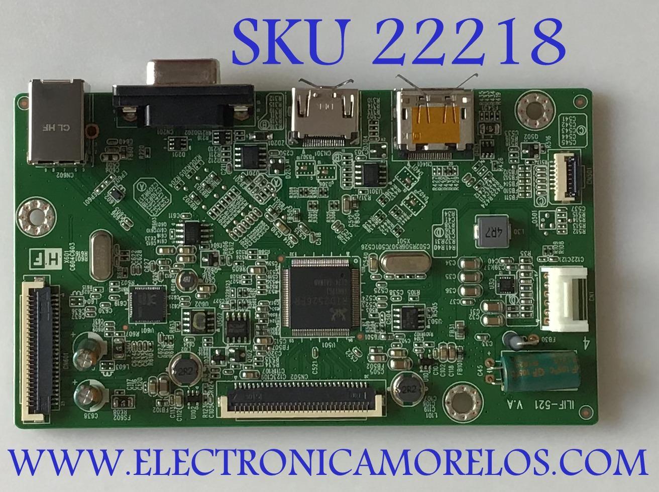 MAIN PARA MONITOR HP / 790NR1300600H01 / 494A001W1300H08 / ILIF-521 V.A / PANEL M215HCA-L3B REV.C1 / MODELO E223