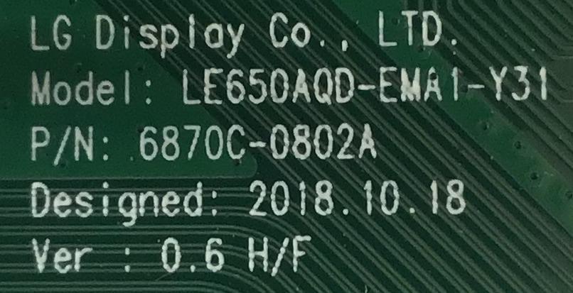 T-CON PARA TV LG OLED / NUMERO DE PARTE LJ94-6034B / 6870C-0802A / LE550PQL (HM)(A2) / 6034B / PANEL AC550AQL-FMA1 / DISPLAY LE550AQD (EM)(A3) / MODELOS OLED55C9AUA / OLED55C9AUA.DUSQLJR - Imagen 4