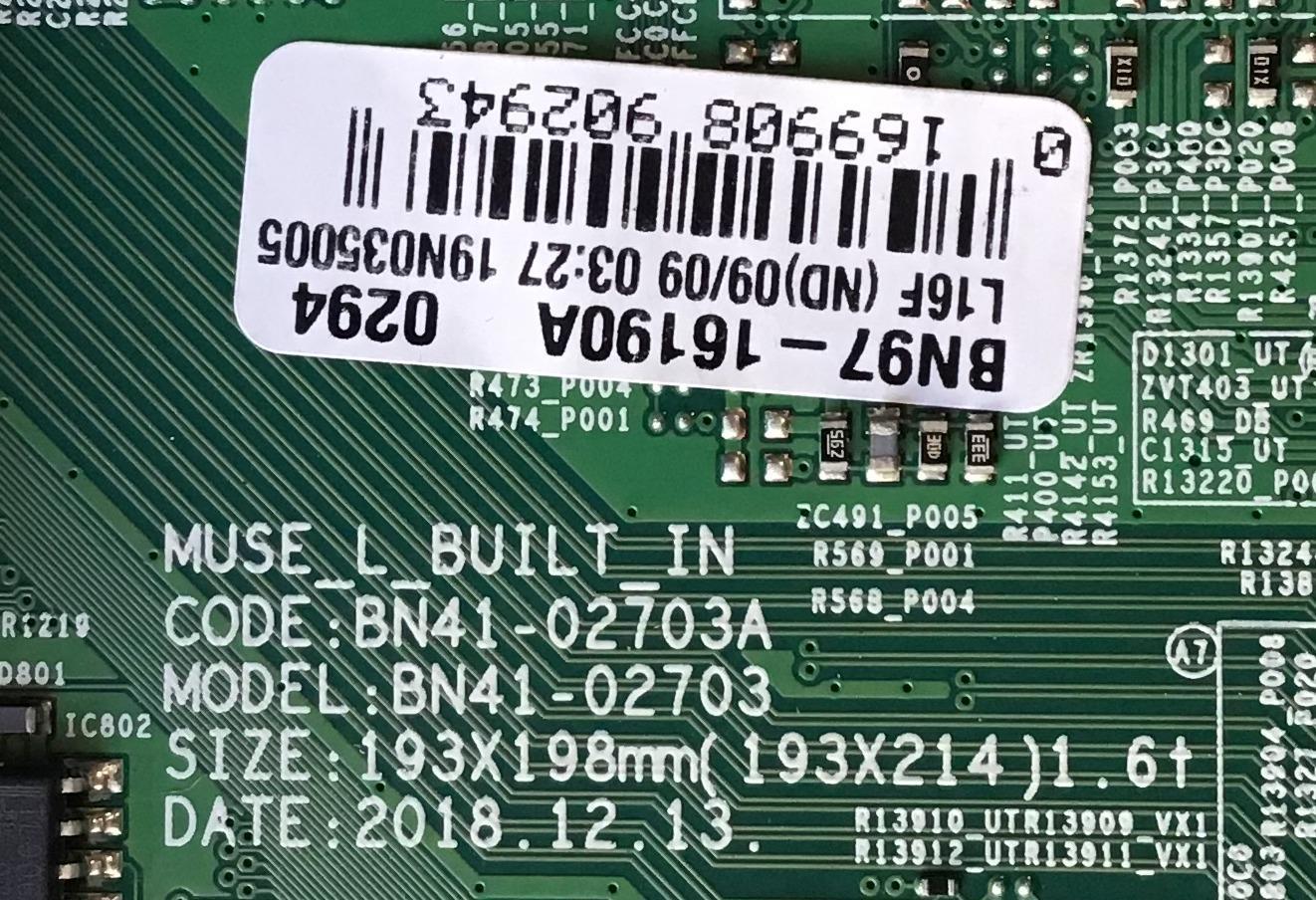 MAIN ORIGINAL PARA TV SAMSUNG / NUMERO DE PARTE BN94-14884T / BN41-02703A / BN97-16190A / PARTE SUSTITUTA BN94-14031E / PANEL CY-NN043HGHV2H / DISPLAY ST4251D01-4 VER.2.1 / MODELOS UN43RU7100FXZA / UN43RU7100FXZA CC07 / UN43RU7100FXZA CC07 - Imagen 3