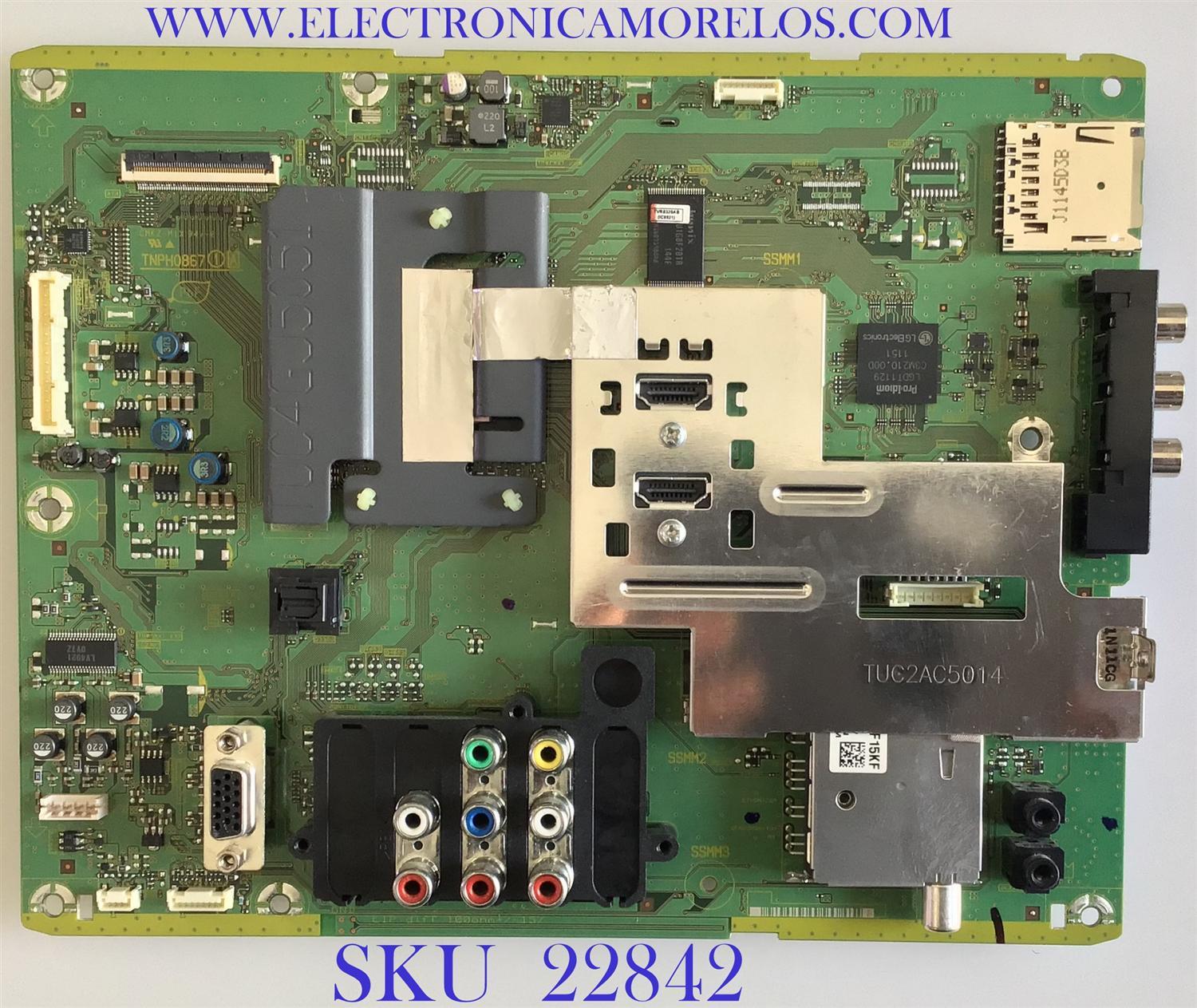 MAIN PARA TV PANASONIC / TXN/A11WEUS / TNPH0867 / TNPH0867AC / PANEL AX080A076G / IPS ALPHA TECHONOLOGY / MODELO TH-32LRU30