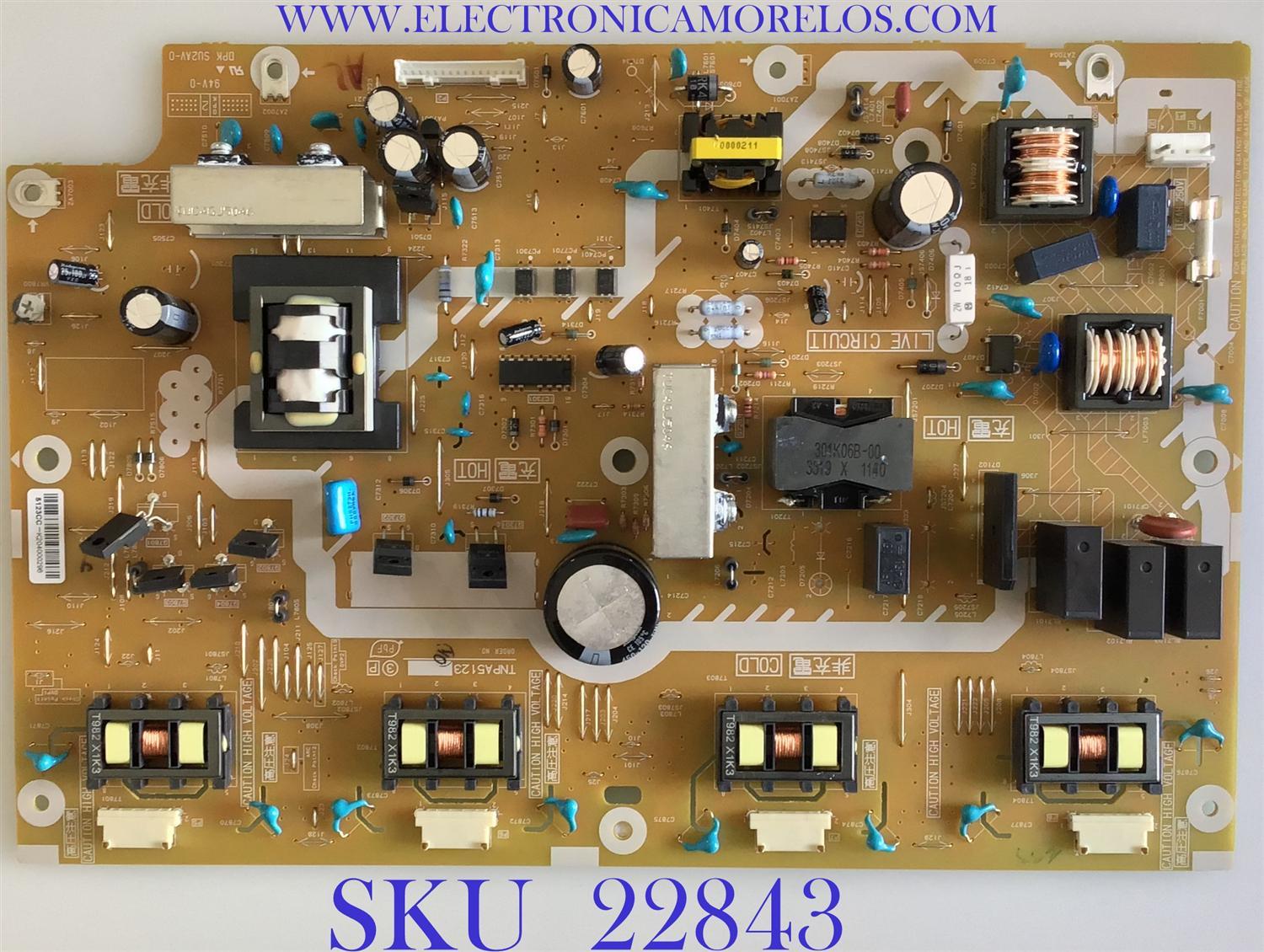 FUENTE DE PODER PARA TV PANASONIC / TXN/P11MDU / TNPA5123 / TNPA5123CC / MODELOS TH-32LRU20 / TH-32LRU30