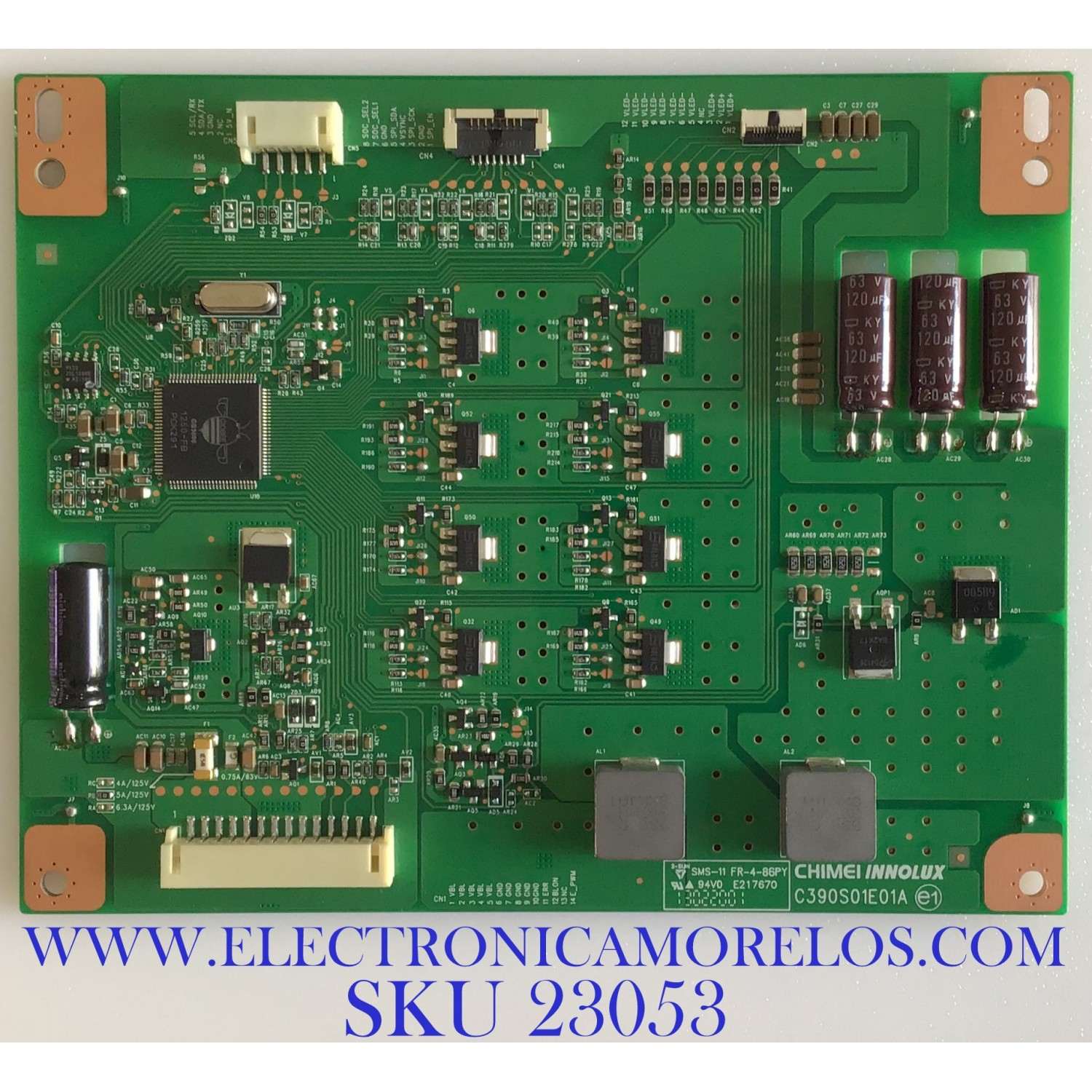LED DRIVER PARA TV SEIKI / 27-D087014 / C390S01E01A / PANEL V390DK1-LS1 REV.C1 / MODELO SE39UY04	