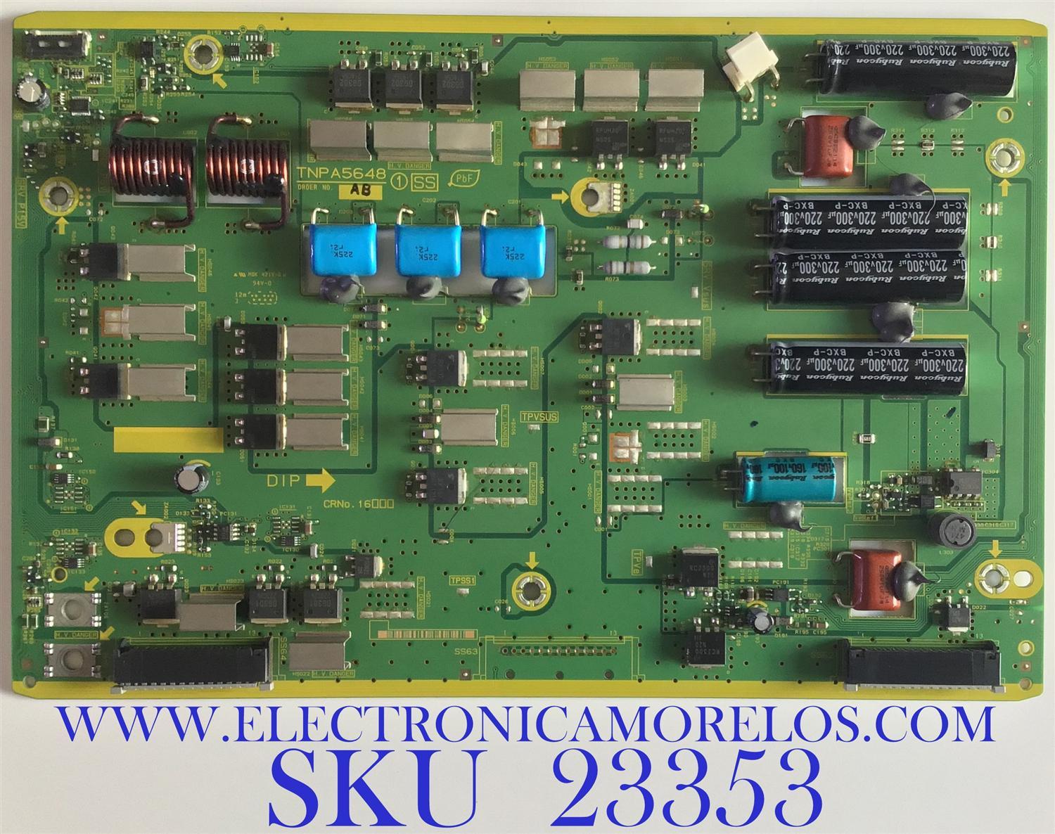 X-SUS PARA TV PANASONIC / TXNSS1QZUU / TNPA5648 / TNPA5648AB / PANEL MC153FJ1531 / MODELO TC-P60GT50