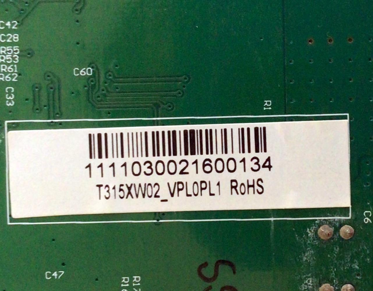 MAIN PARA TV SDE / NUMERO DE PARTE 11110300216 / T.RSC8.1B 10516 / T315XW02_VPL0PL1 / 10516 / PANEL T315XW02 V.P / MODELO HD3200A - Imagen 2