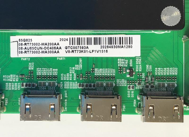 MAIN PARA SMART TV TCL 4K QLED DOLBY VISION HDR ROKU RESOLUCION (3840 X 2160) / NUMERO DE PARTE 08-AU65CUN-OC406AA / 40-RT73M1-MAB2HG / 08-RT73002-MA200AA / 08-RT73002-MA300AA / GTC007593A / V8-RT73K01-LF1V1516 / 20284930MA1280 / MODELO 65Q825 - Imagen 4