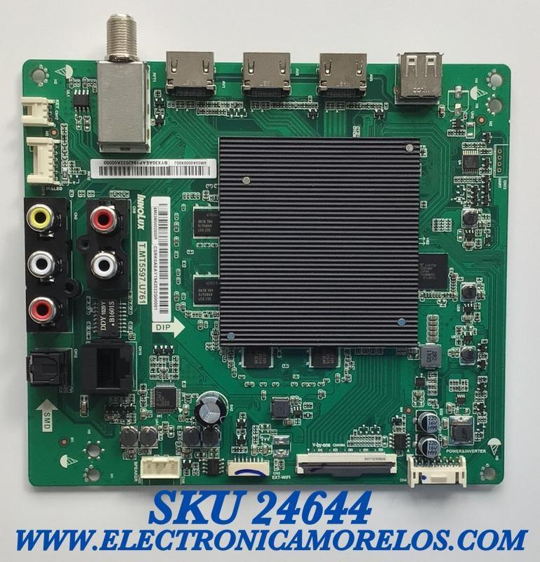 MAIN PARA TV VIZIO / NUMERO DE PARTE 6M03A0000X00J / T.MT5597.U761 / 6M03M0002600R / 6M03M0002900R / 3C9BD6F45756 / PANEL V500DJ6-D03 REV.CA / MODELO V505-G9 LINIXXVV 