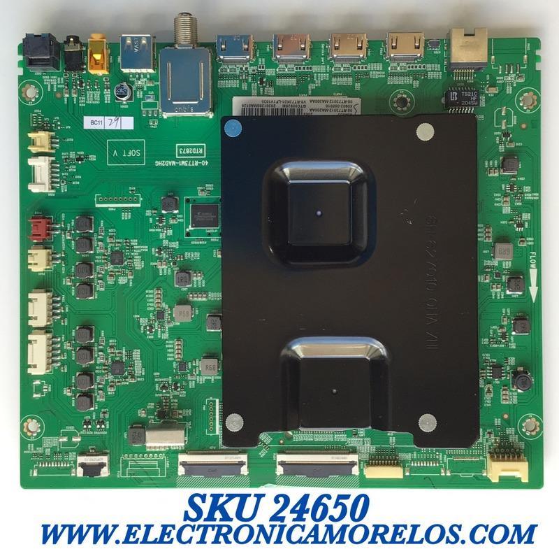MAIN PARA SMART TV TCL (ROKU) 4K QLED DOLBY VISION HDR RESOLUCION (3840 x 2160) / NUMERO DE PARTE 	40902-000010 / 40-RT73M1-MAD2HG / 08-RT73012-MA200AA / 08-RT73012-MA300AA / GTC009288I  / V8-RT73K01-LF1V1035 / PANEL LVU650NDHL CD9W00 / MODELO 65R635