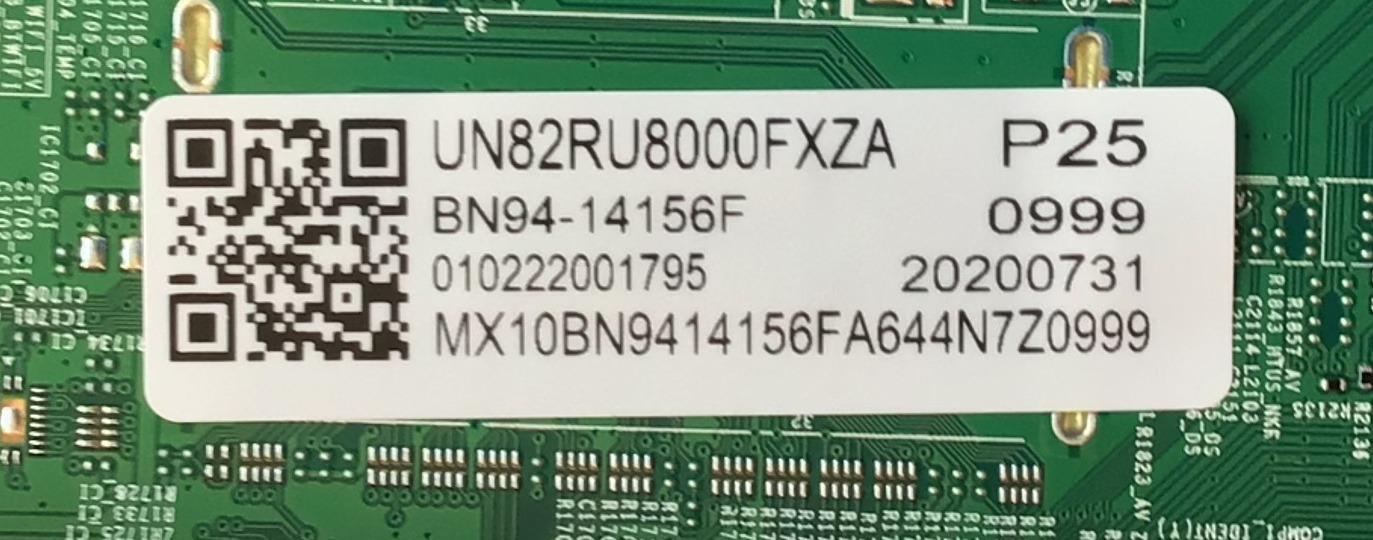 MAIN PARA SMART TV SAMSUNG 4K UHD CON HDR RESOLUCION (3,840 x 2,160) / NUMERO DE PARTE BN94-14156F / BN41-02695A / BN97-15661E / DISPLAY BN96-48334A / 010222001195 / 20200731 / PANEL CY-NR082FGNV1H NW32 / MODELO UN82RU8000FXZA DA02 - Imagen 2
