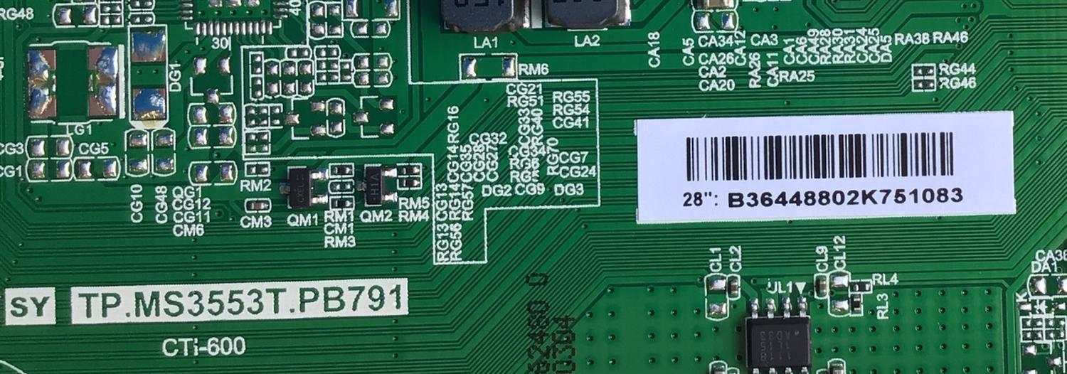 MAIN FUENTE PARA TV LG NUMERO DE PARTE 60103-00545 / TP.MS3553T.PB791 / 4300065173 / 20191118 / HV280WHB-H4D / B3644802 / PANEL BOEI28WX1 / MODELO 28LM400B-PU.AUSDLPM / 28LM400B-PU / 28LM400B - Imagen 2